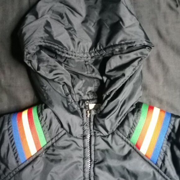 Other Vintage Rainbow Stripes Chevron Ski Jacket Hooded Parka Size S / US 4 / IT 40 - 1 Thumbnail