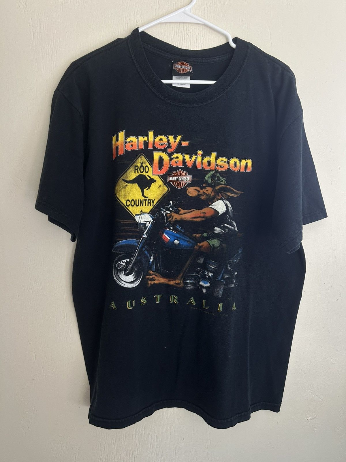 Harley Davidson Vintage 1992 Harley Davidson Australia Kangaroo Graphic Tee Size US L / EU 52-54 / 3 - 2 Thumbnail