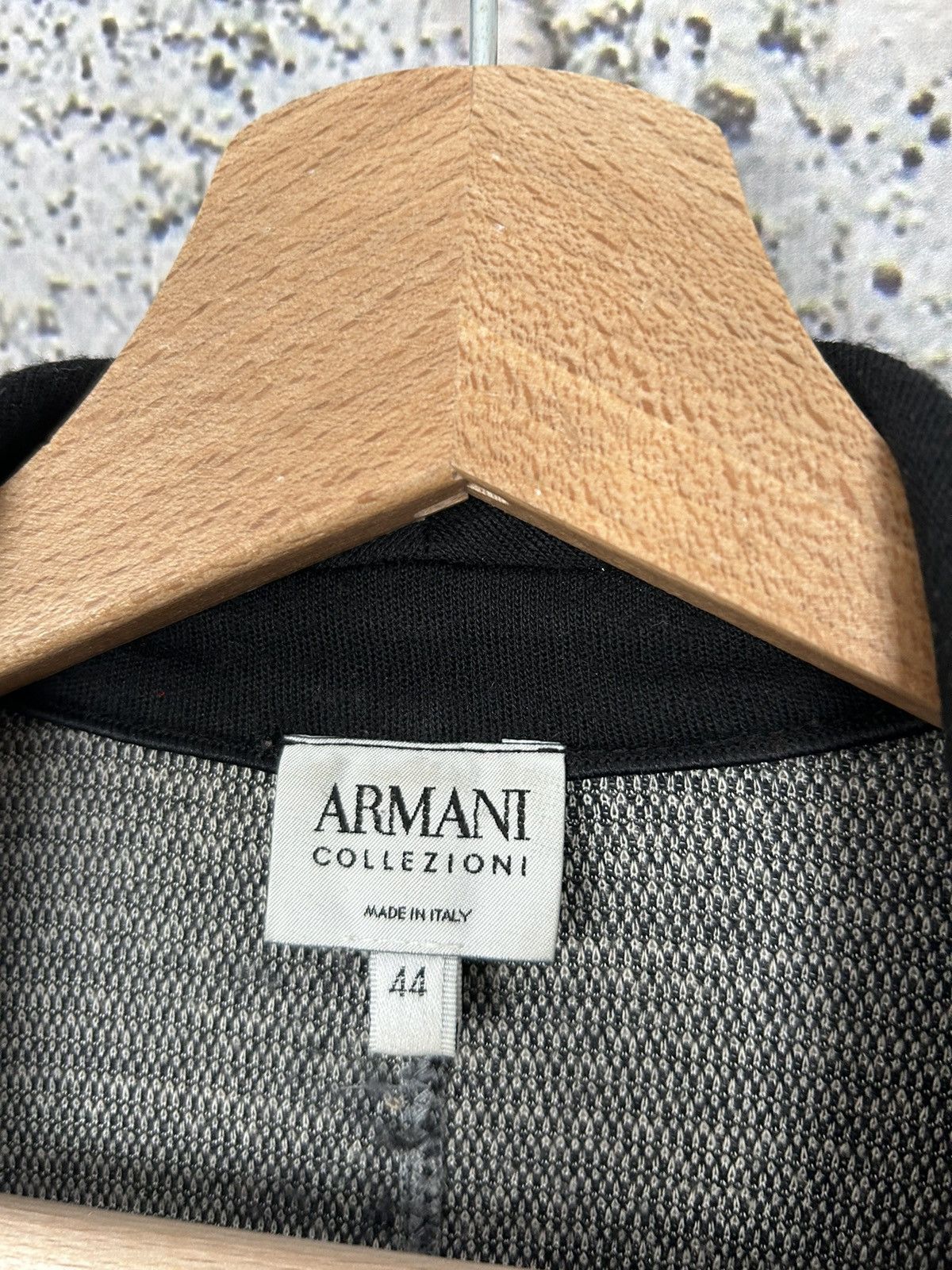 Armani Collezioni Armani Callezioni 44 Black Grey Blazer Designer Luxury Size XL / US 12-14 / IT 48-50 - 5 Thumbnail