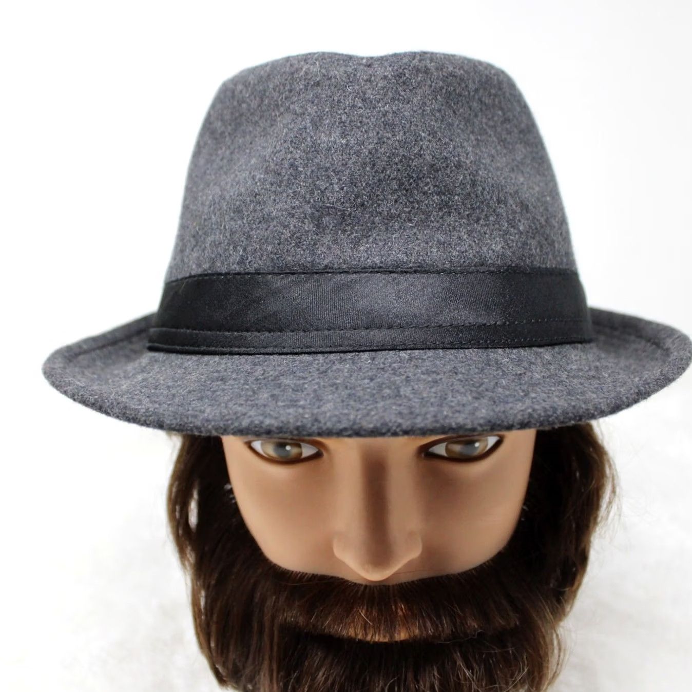 Vintage Henschel Fedora Hat Mens Large Gray Viscose/Wool Blend Cap Size ONE SIZE - 2 Thumbnail