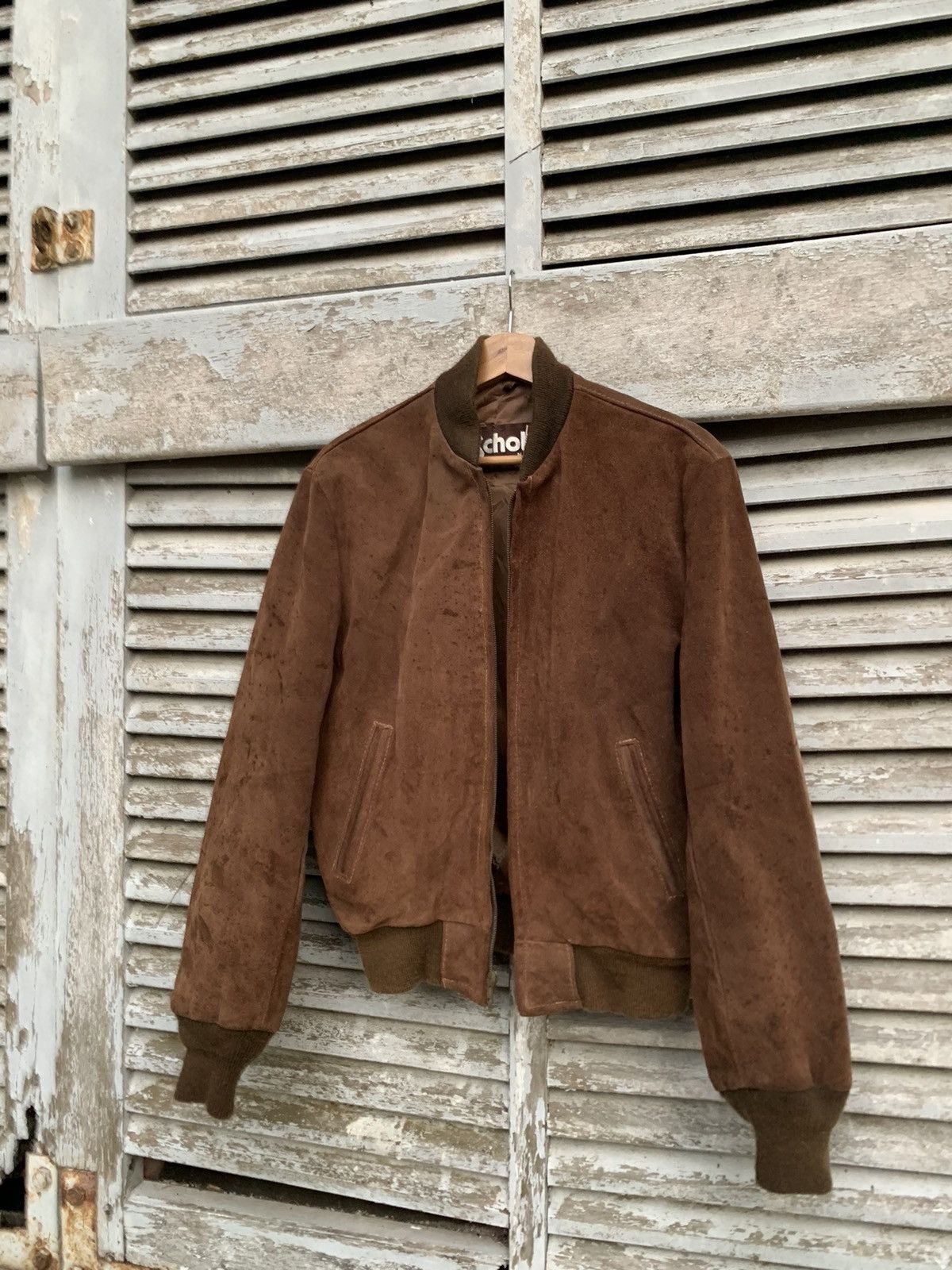 Schott Vintage Schott Suede Leather Brown Bomber Jacket Made In USA Size US M / EU 48-50 / 2 - 4 Thumbnail