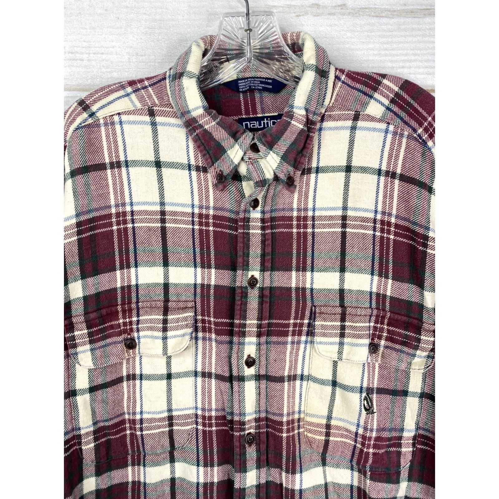 Nautica Nautica XL Multicolor Plaid Flannel Shirt Button-Down Long Sleeve Men’s Regular Size XL Size US XL / EU 56 / 4 - 2 Thumbnail