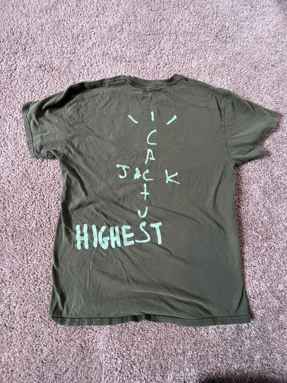travis scott jordan cactus jack highest t shirt olive