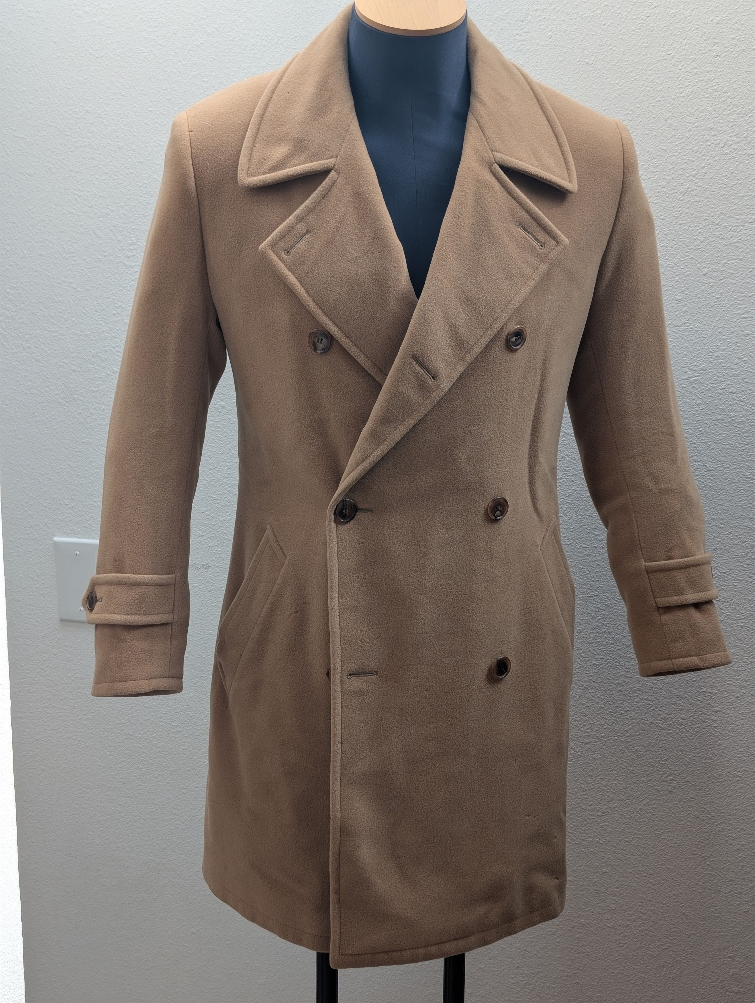 Hermes Men's Hermès Angora Cashmere Double Breasted Coat Size US M / EU 48-50 / 2 - 7 Thumbnail