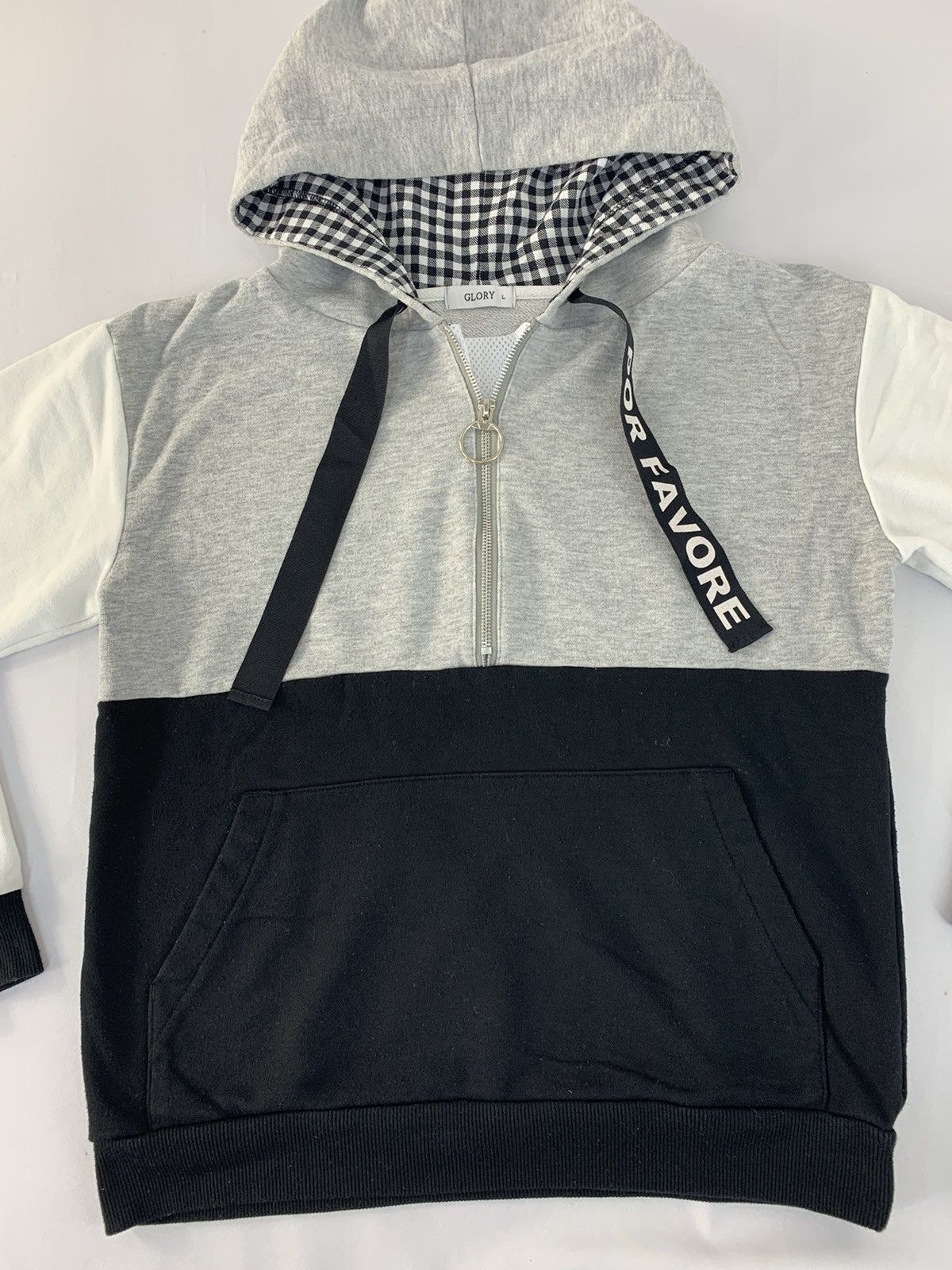 Japanese Brand Hype Japanese Brand Glory Por Favore Hoodies Half Zip Size L / US 10 / IT 46 - 2 Thumbnail