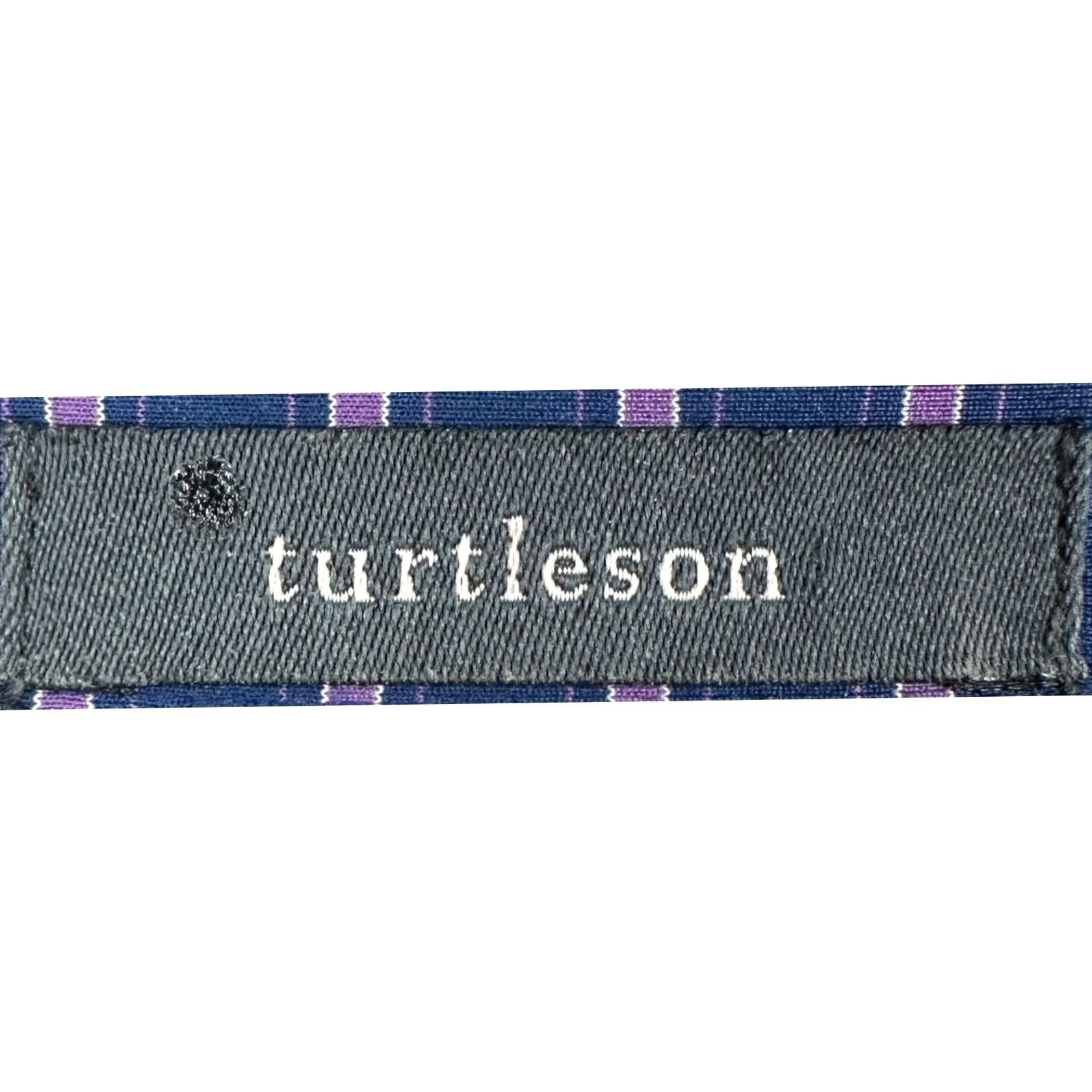 Vintage Turtleson Golf Polo Shirt Mens Medium Blue Purple Stripes Athletic Rugby Stretch Breathable Lightweight Short Sleeve Collared Sports Outdoor Size US M / EU 48-50 / 2 - 4 Thumbnail