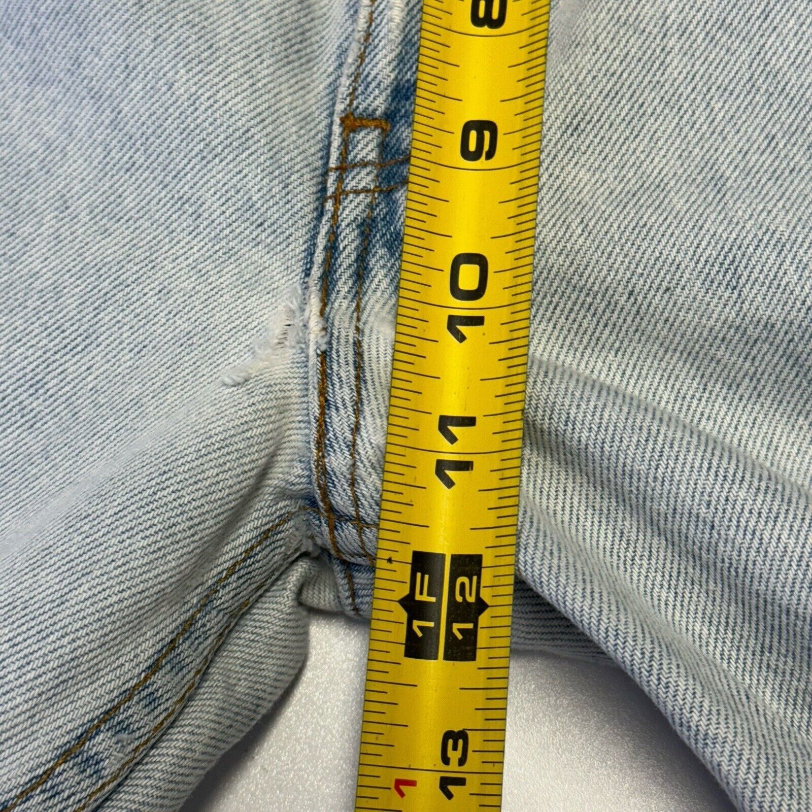 Levi's × Vintage Vintage Levis 505 Jeans 36x32 Light Wash Straight Leg Regula Size US 36 / EU 52 - 15 Thumbnail
