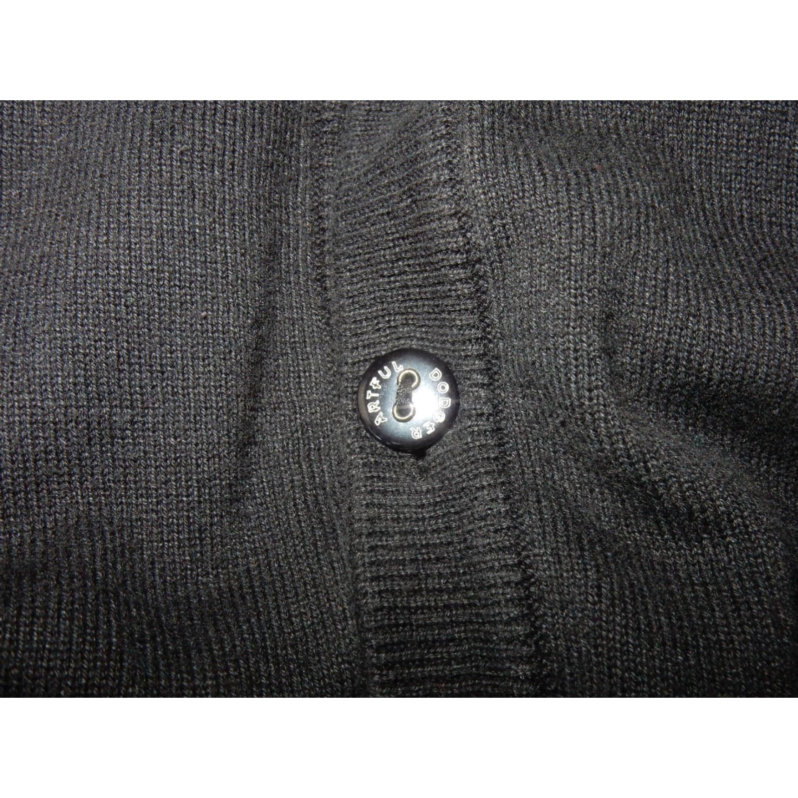Vintage Artful Dodger Sweater Men Cardigan Size L Black Military Solid Cardigan Mens Size US L / EU 52-54 / 3 - 3 Thumbnail