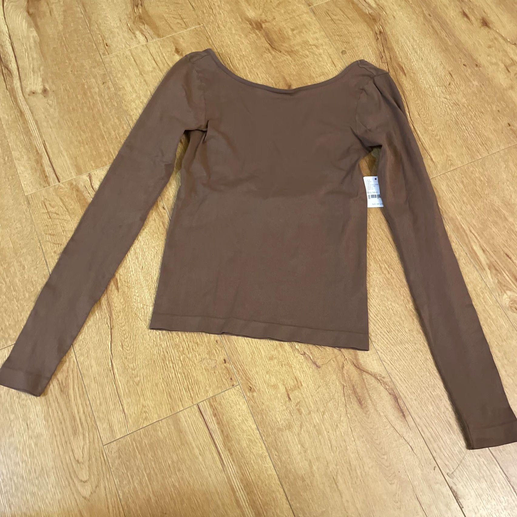 Free People Free People Intimately Free Base Layering Top Rose Open Back Long Sleeve M/L Cropped Women Slim Brown NWT Size M / US 6-8 / IT 42-44 - 2 Thumbnail