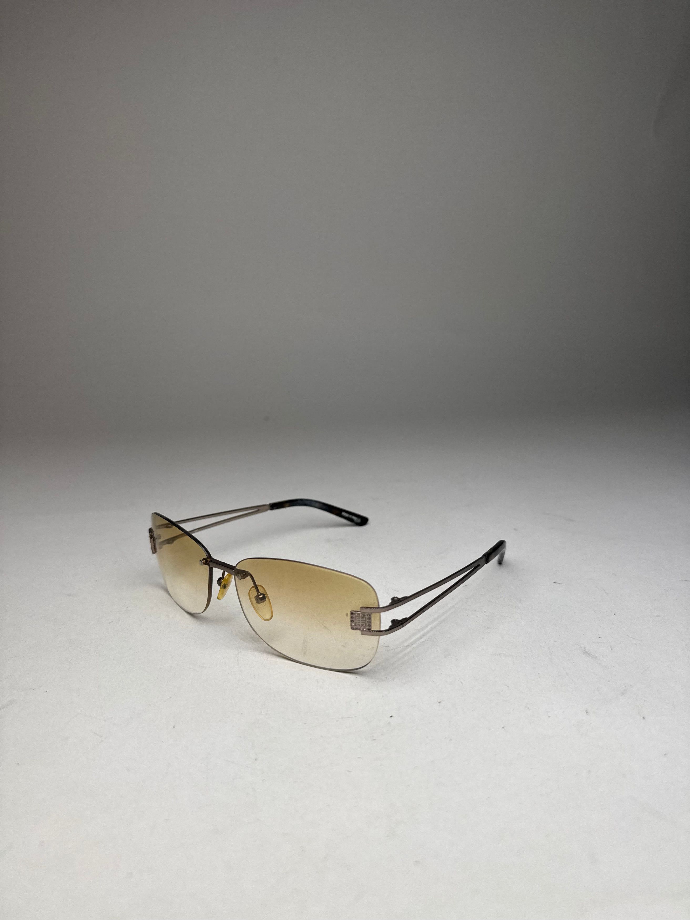 Givenchy Vintage Rimless Sunglasses Silver Brown Size ONE SIZE - 1 Thumbnail