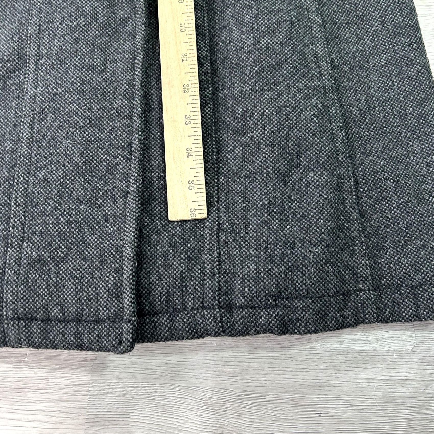 Vintage Spiewak Coat Womens M Gray Wool Herringbone Single Breasted Long Overcoat Size M / US 6-8 / IT 42-44 - 7 Thumbnail