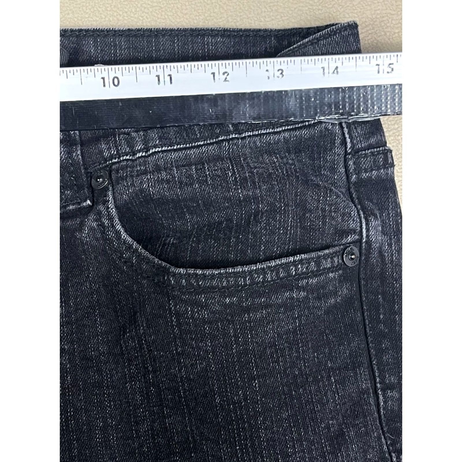 Rsq RSQ London Skinny Jeans Mens 30x32 Black Denim Stretch Zipper Fly Slim Fit Low Rise5 Zip Buttons Logo Size US 30 / EU 46 - 3 Thumbnail