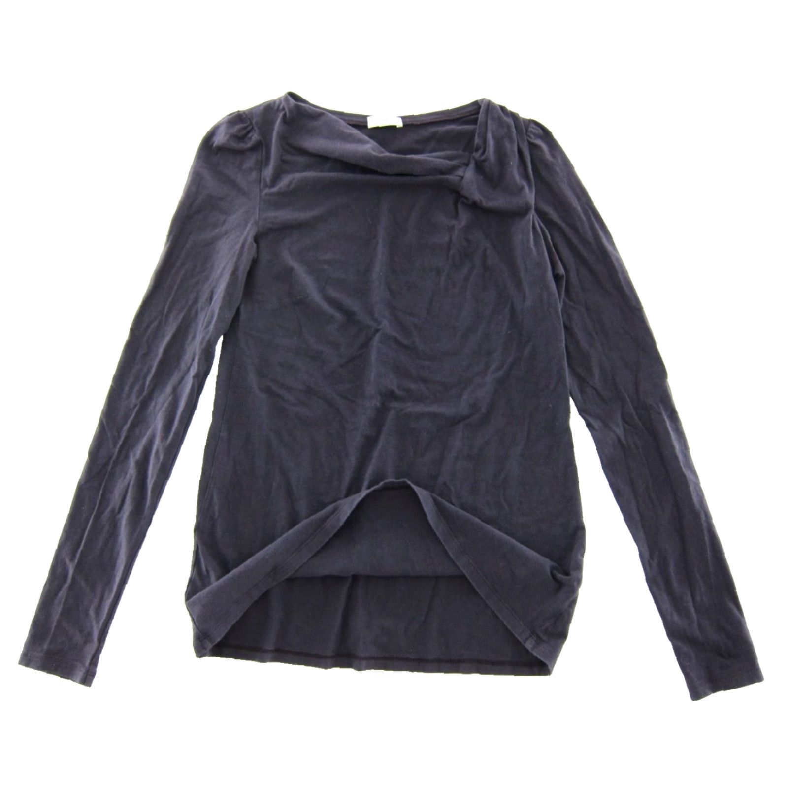 Vintage RIVAMONTI Navy Blue Cotton Stretch Long Sleeve T-Shirt Blouse Women Small Size S / US 4 / IT 40 - 5 Thumbnail