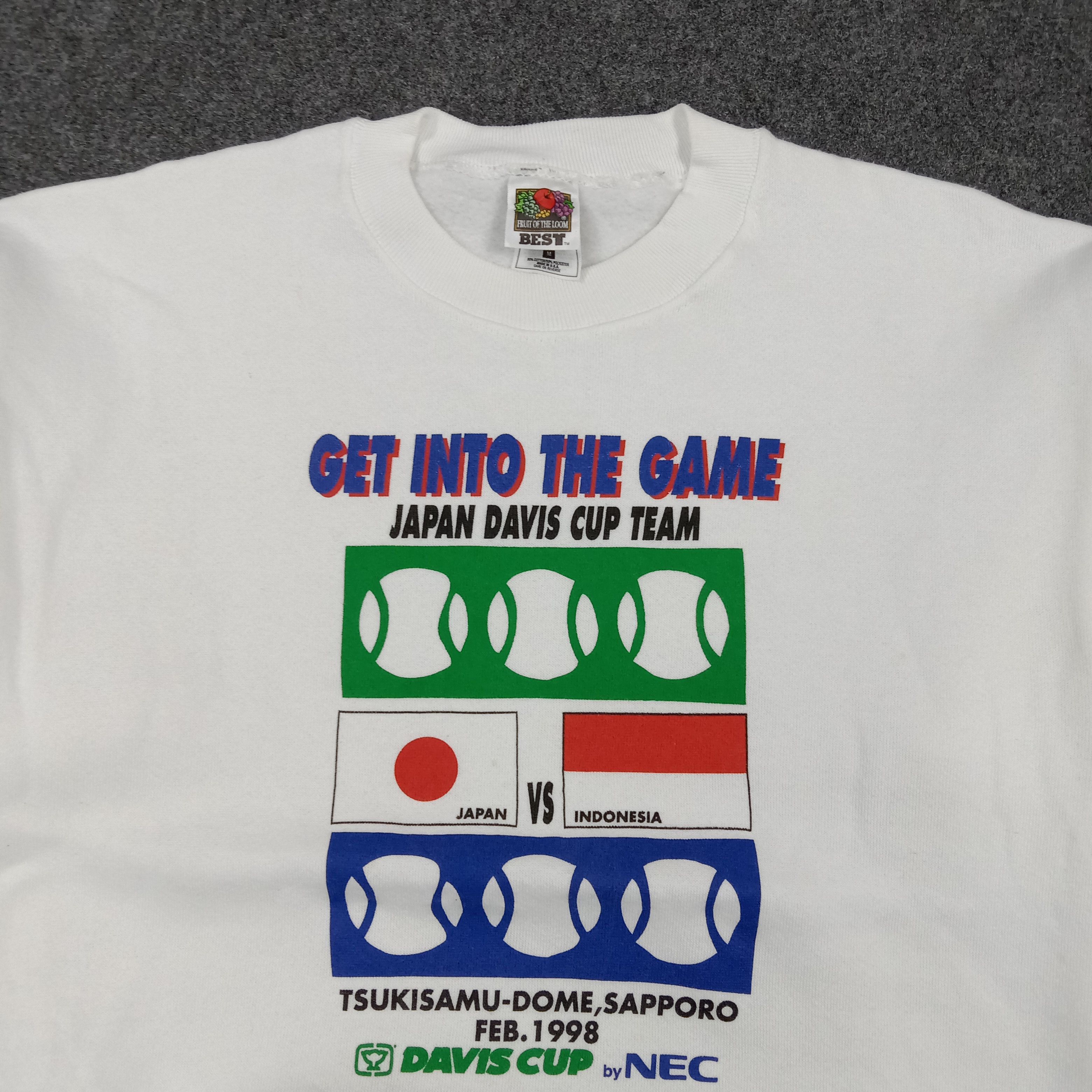 Vintage 1998 Japan Davis Cup Team Tennis Sweatshirt C287N32 Size US M / EU 48-50 / 2 - 2 Thumbnail