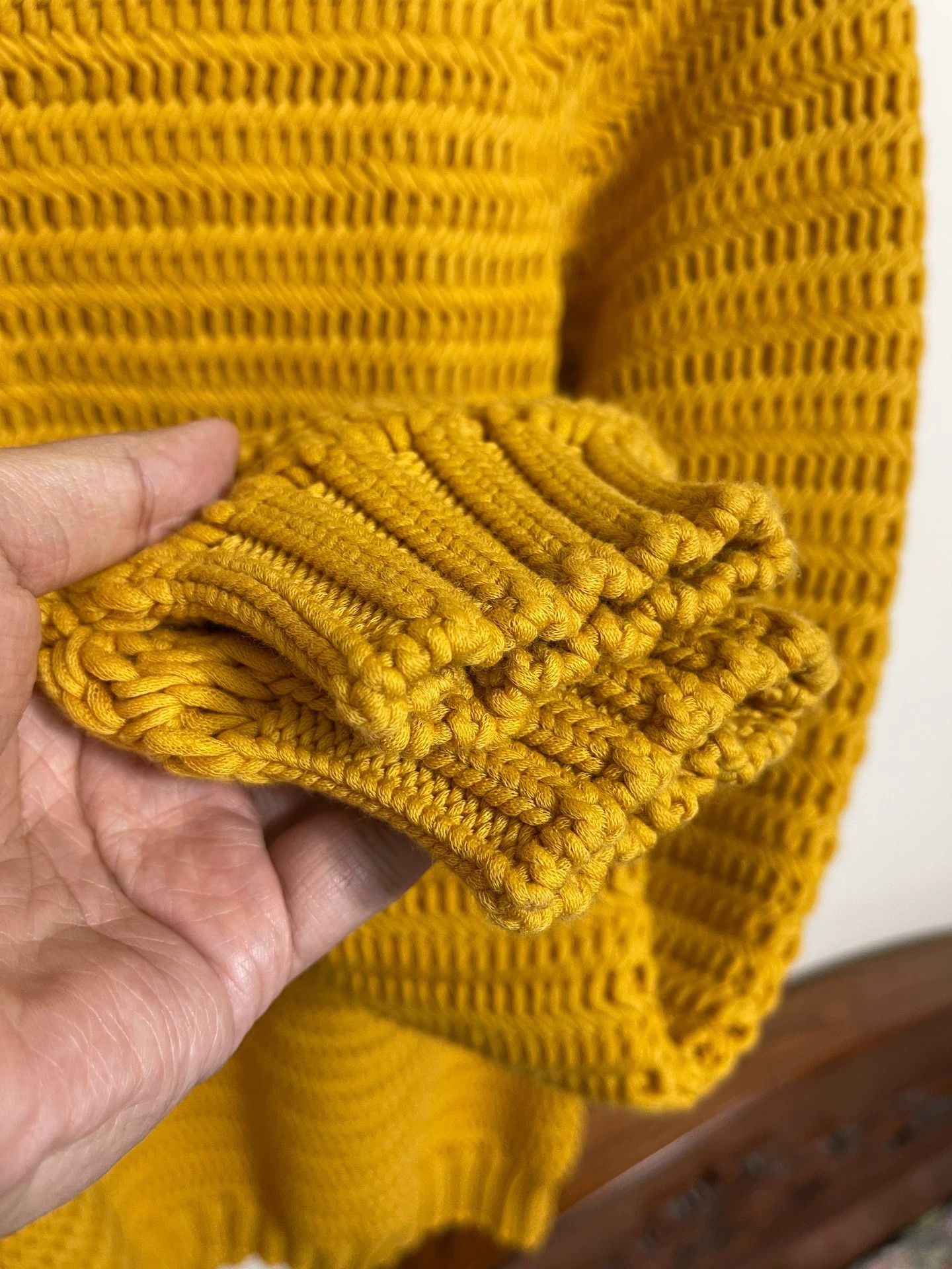 Bally Bally Mustard Yellow Oversized Chunky Knit Sweater Size 52 Size US L / EU 52-54 / 3 - 6 Thumbnail