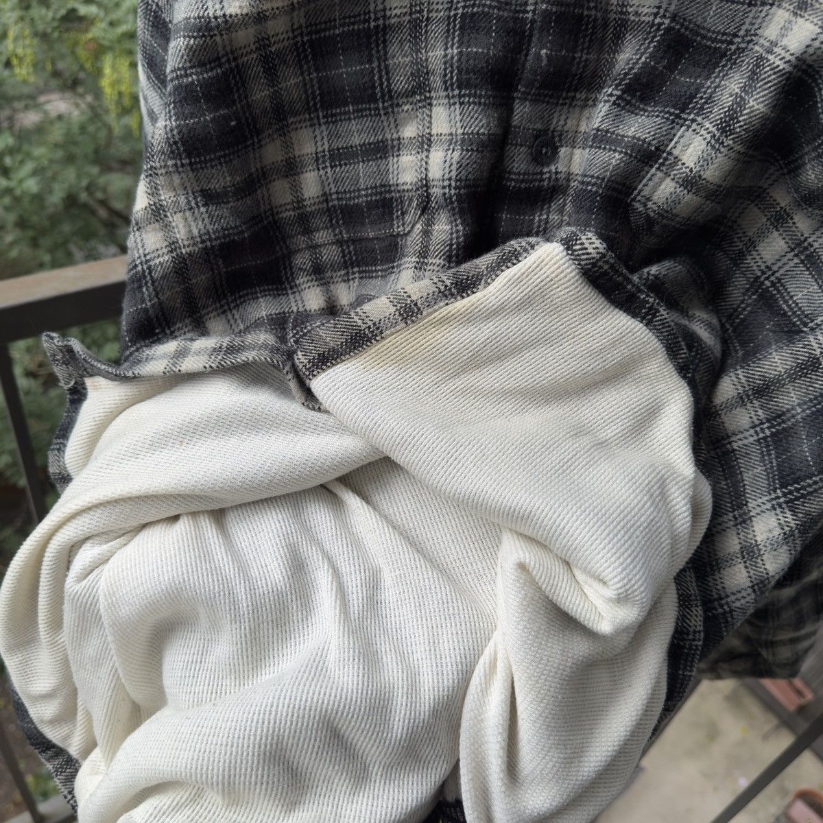 Vintage Thrashed Faded Thermal Flannel Jacket ERD Grunge Chrome Size US XXL / EU 58 / 5 - 10 Thumbnail