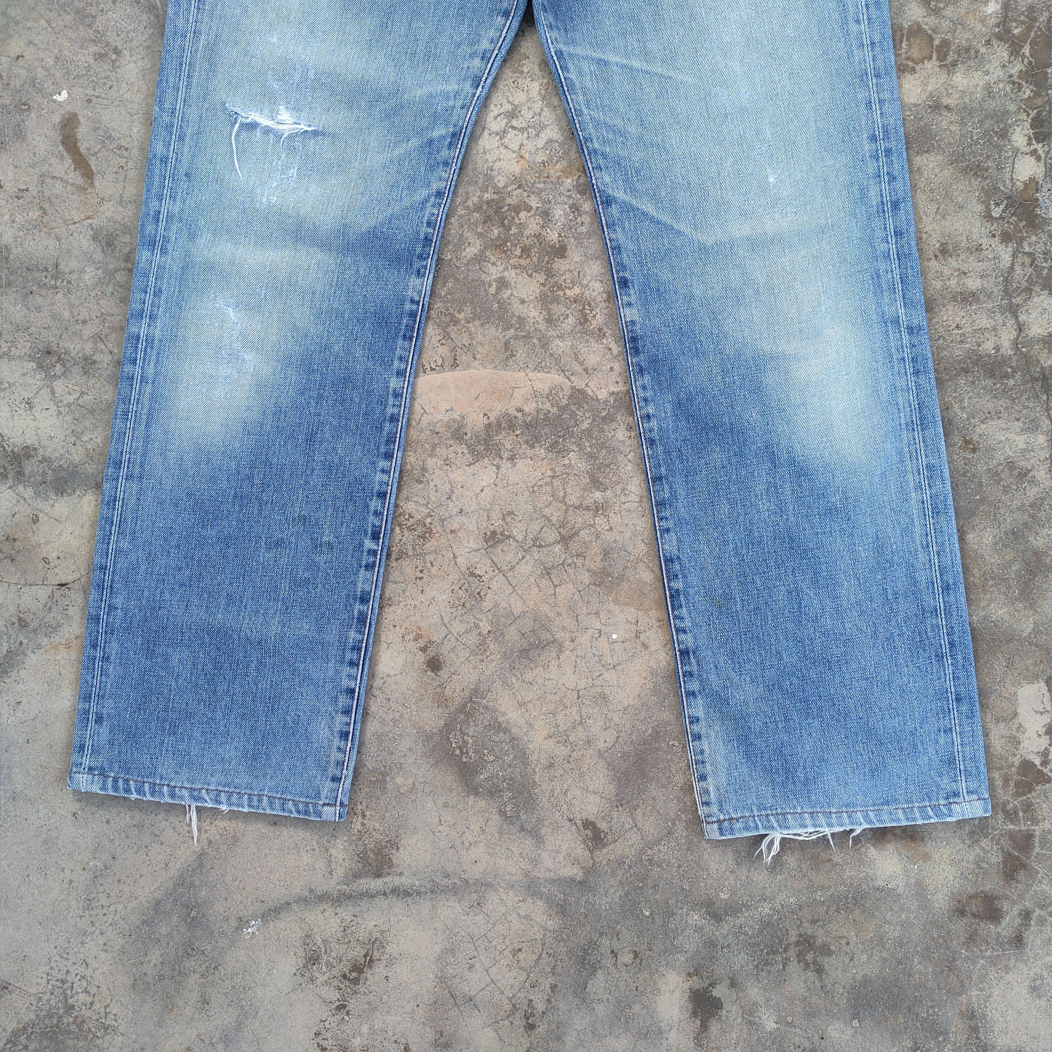 Edwin × Jean × Vintage W32 VINTAGE EDWIN 503 FADED RIPPED JEANS DENIM PANTS Size US 32 / EU 48 - 4 Thumbnail