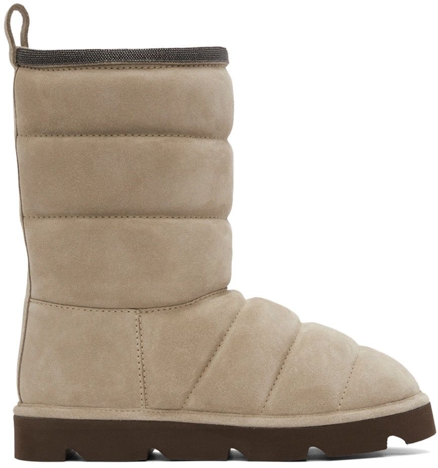 Brunello Cucinelli o1y0725 Ankle Boots in Beige Size US 7 / IT 37 - 1 Thumbnail