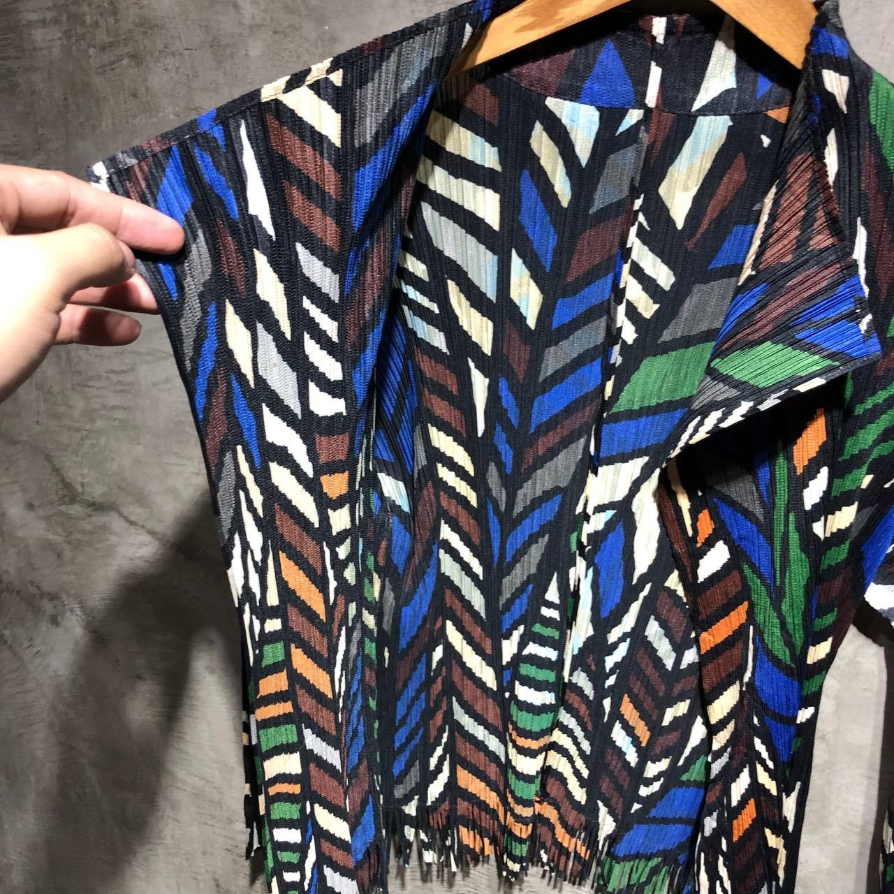 Pleats Please Issey Miyake Issey Miyake Pleats Please Multi Color Fringe cardigan Size S / US 4 / IT 40 - 4 Thumbnail