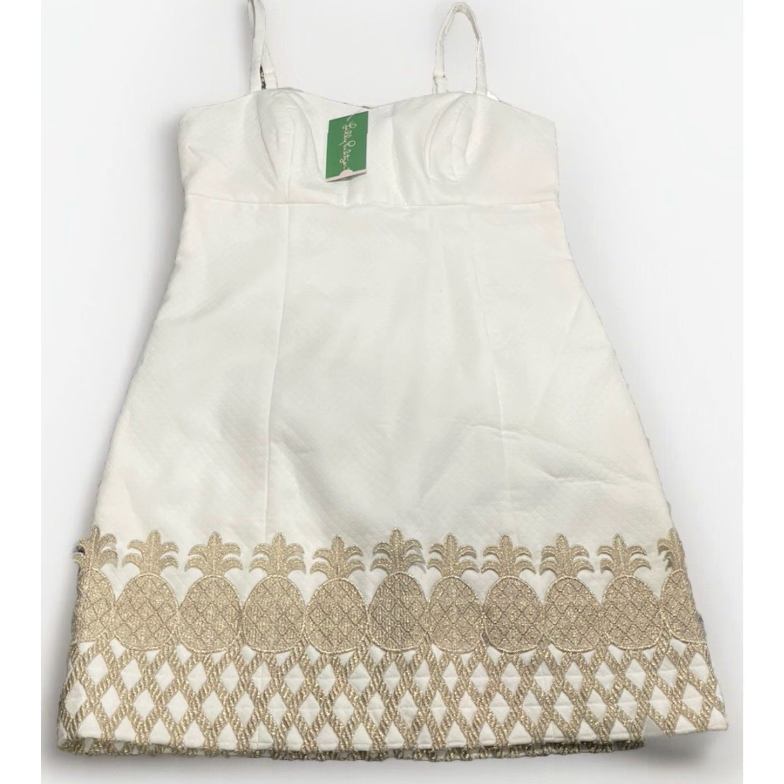 white and gold lilly dress Lilly Pulitzer Dress , White/Gold Womens Size 8