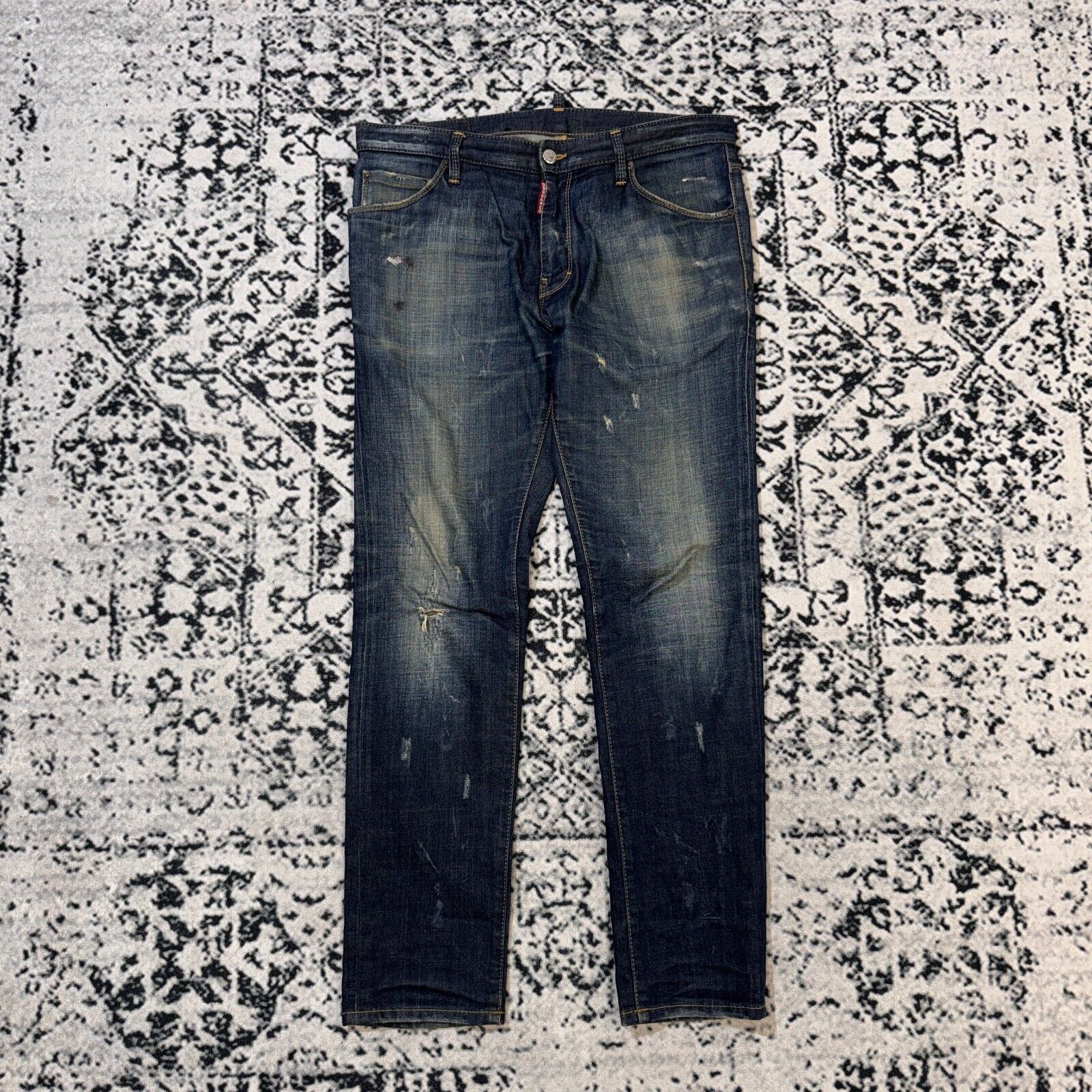 Dsquared2 × Vintage Dsquared2 Blue Cotton Denim Pants Size 48 IT Faded Ripped Size US 35 - 1 Thumbnail