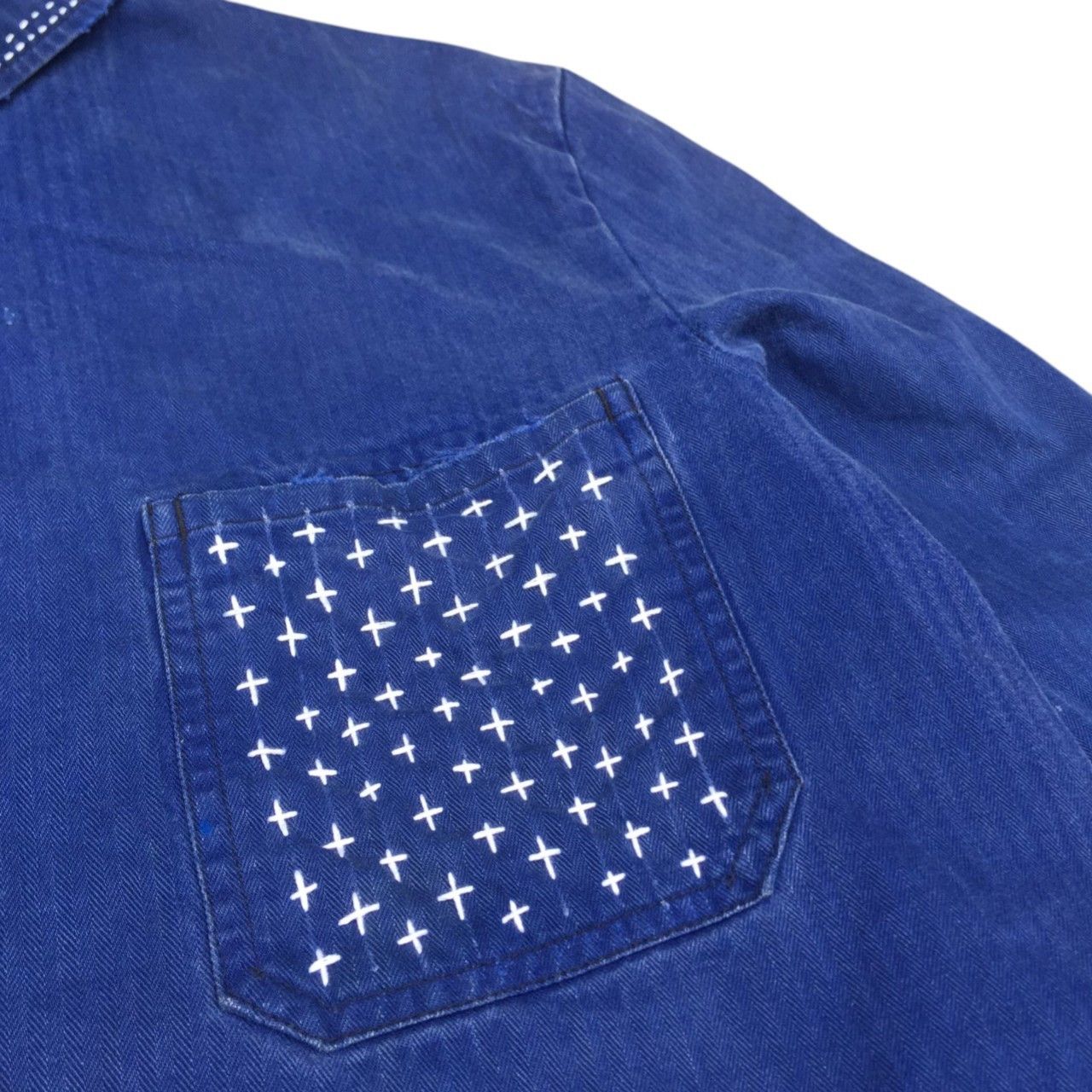 Japanese Brand × Vintage Vintage 80s Marquardt & Schulz Sashiko Handmade Denim Jacket Size US M / EU 48-50 / 2 - 6 Thumbnail