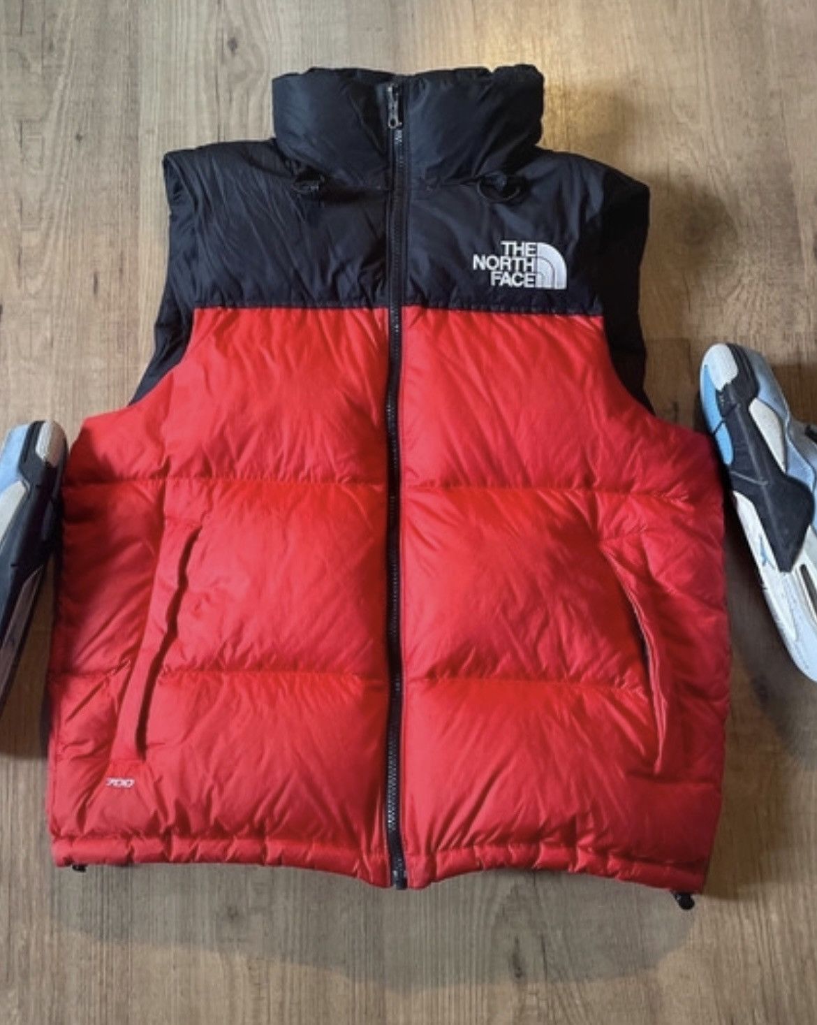 image of The North Face Nuptse 700 Vest Red S, Men's (Size Small)