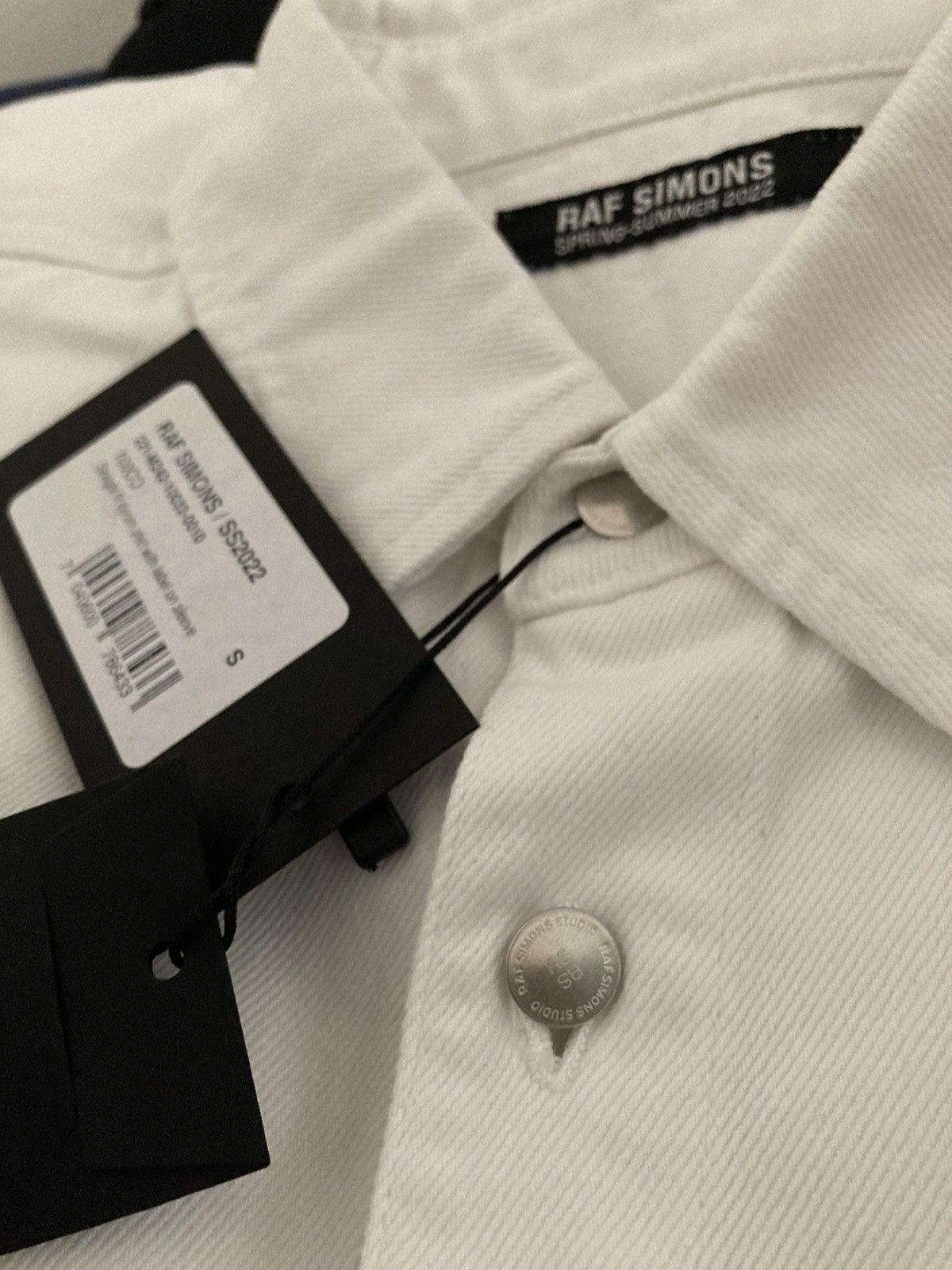 Raf Simons Straight Fit Denim Shirt w/ Leather Patch & Label On Sleeve Size US S / EU 44-46 / 1 - 5 Thumbnail