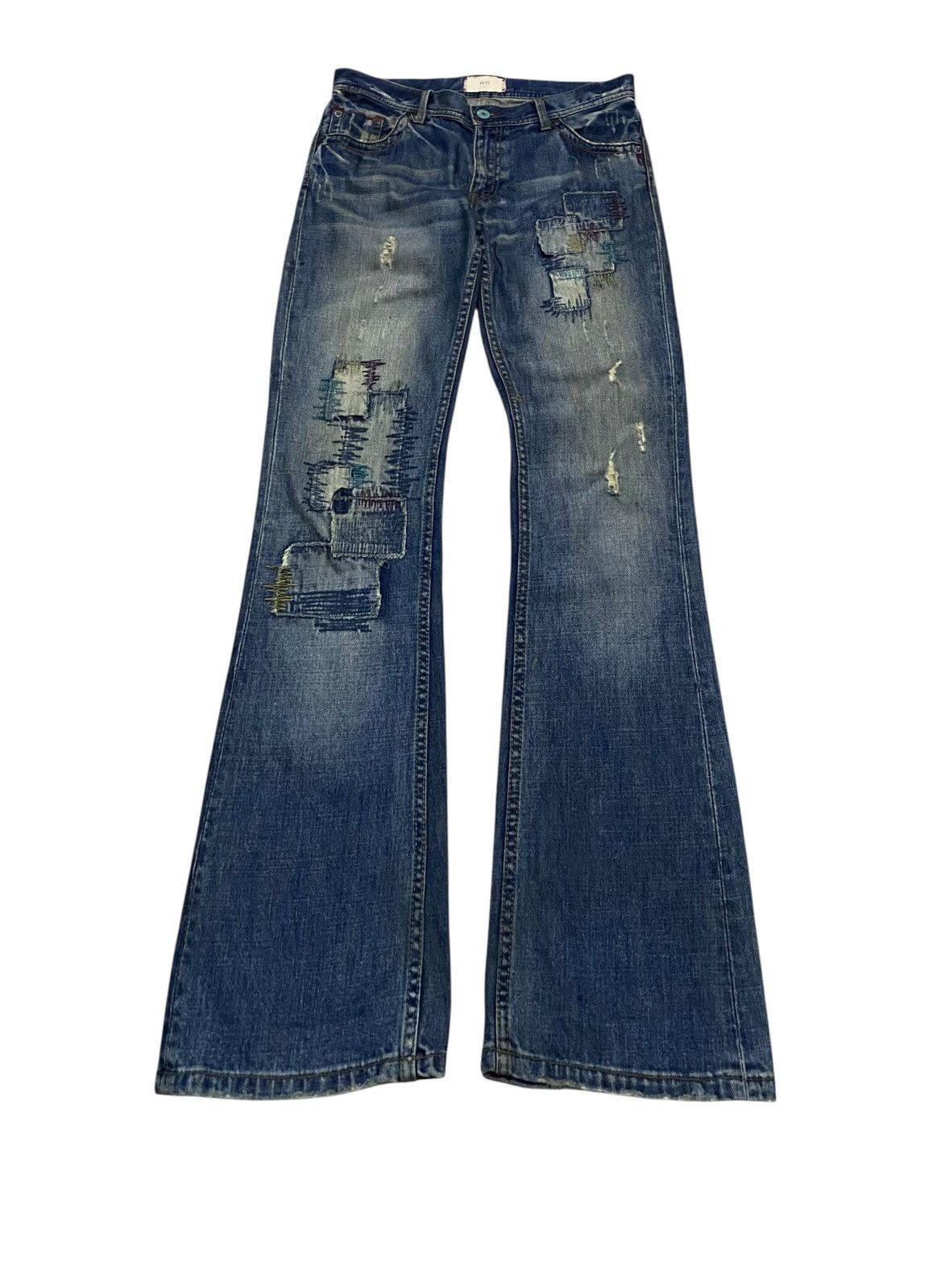 Very Rare Vintage Brand La:Rl Flared Patchwork Jeans 2000s