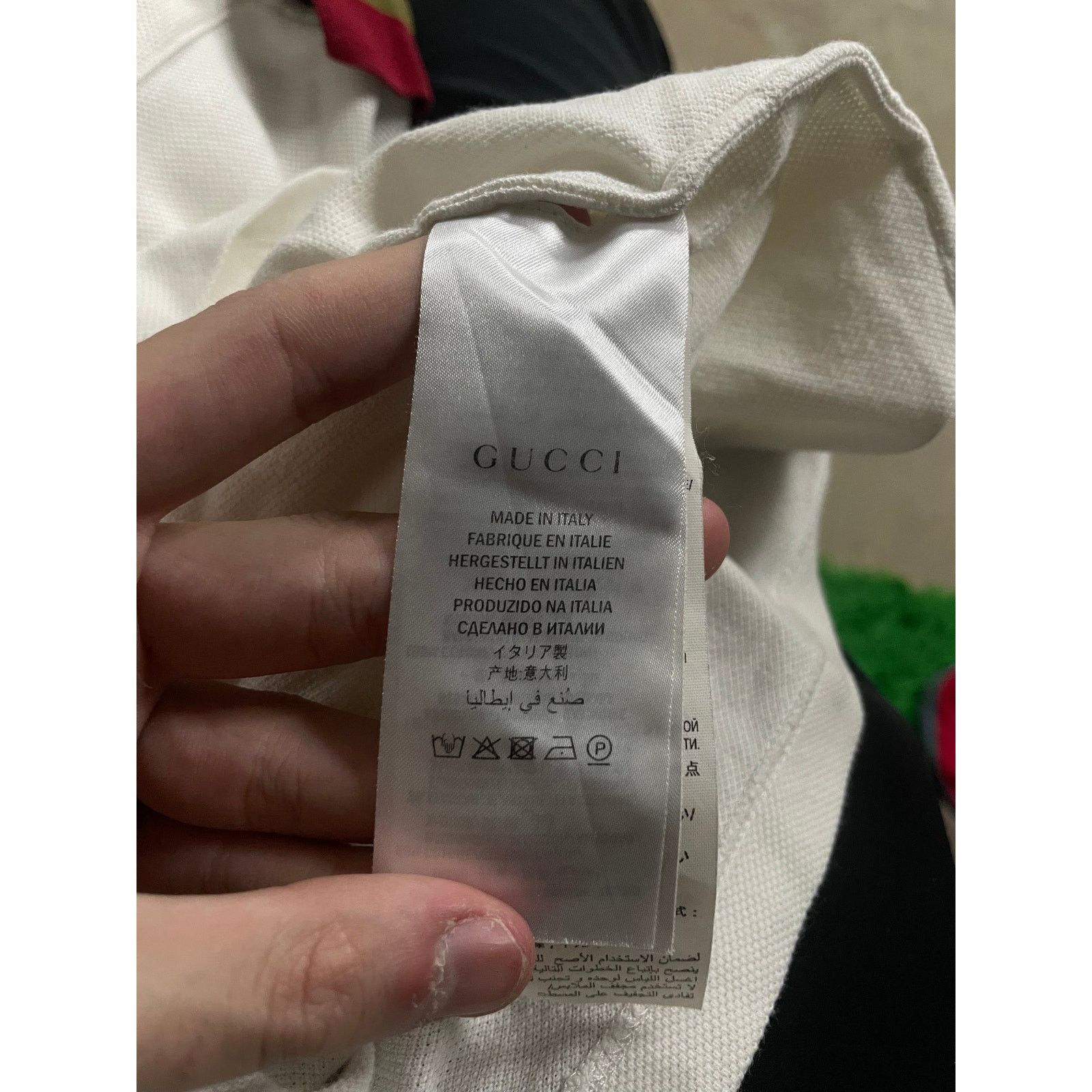 Gucci Gucci Neck Logo Polo White Used Large Size US L / EU 52-54 / 3 - 4 Thumbnail