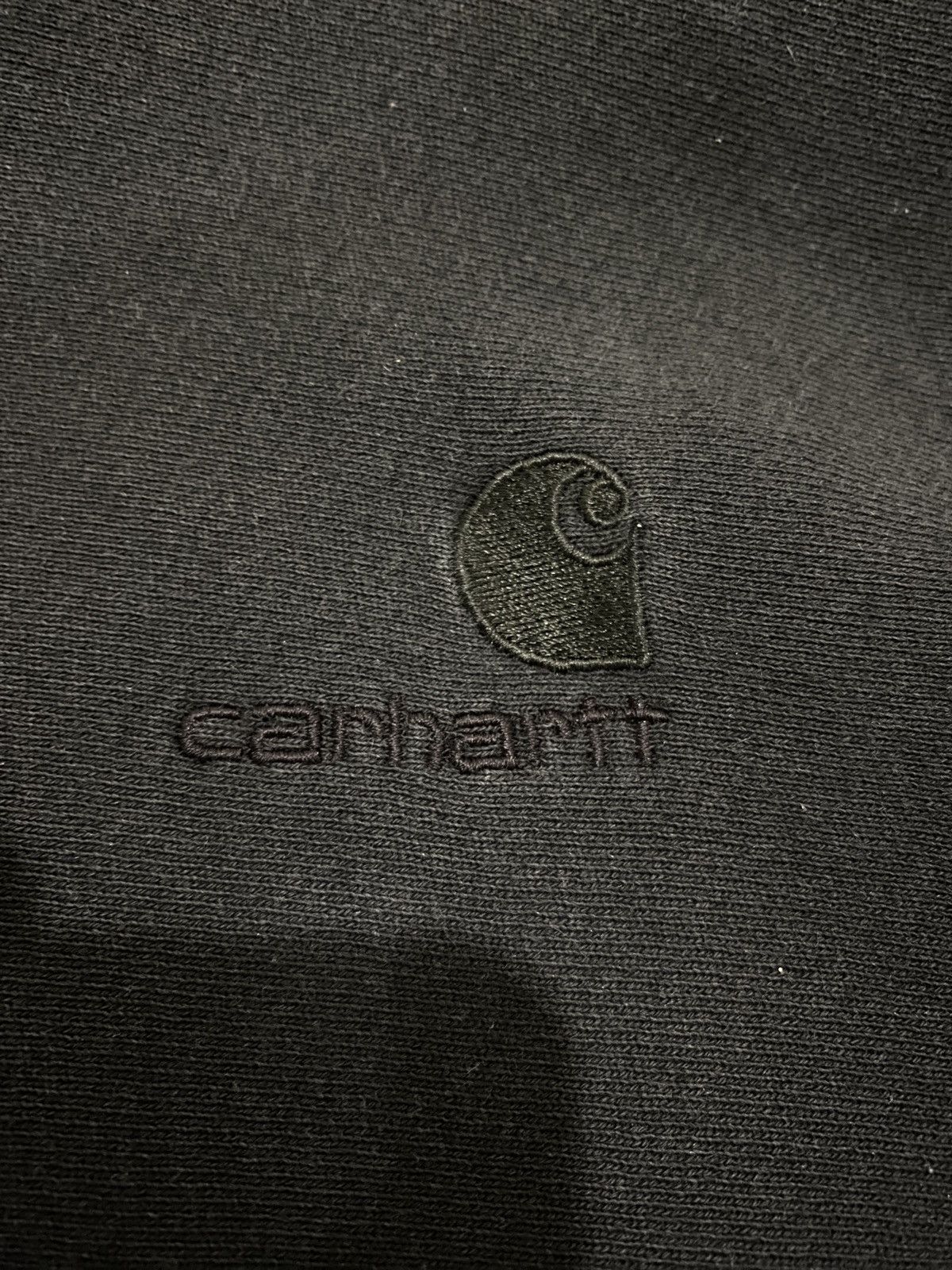 Carhartt Vintage 90s Carhartt Heavyweight Hoodie - Tonal Black Logo Size US XL / EU 56 / 4 - 3 Thumbnail