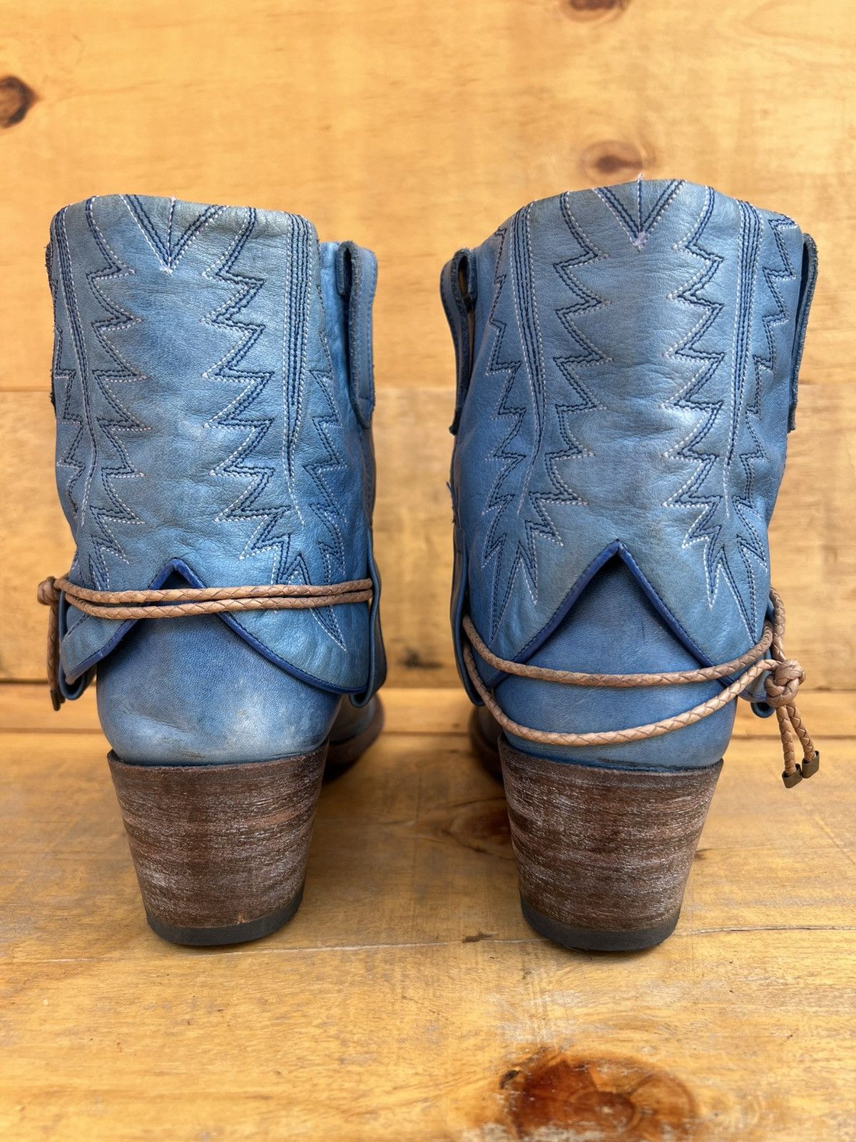 Sendra Sendra Western Biker Blue Leather Boots Size US 11 / IT 41 - 8 Thumbnail