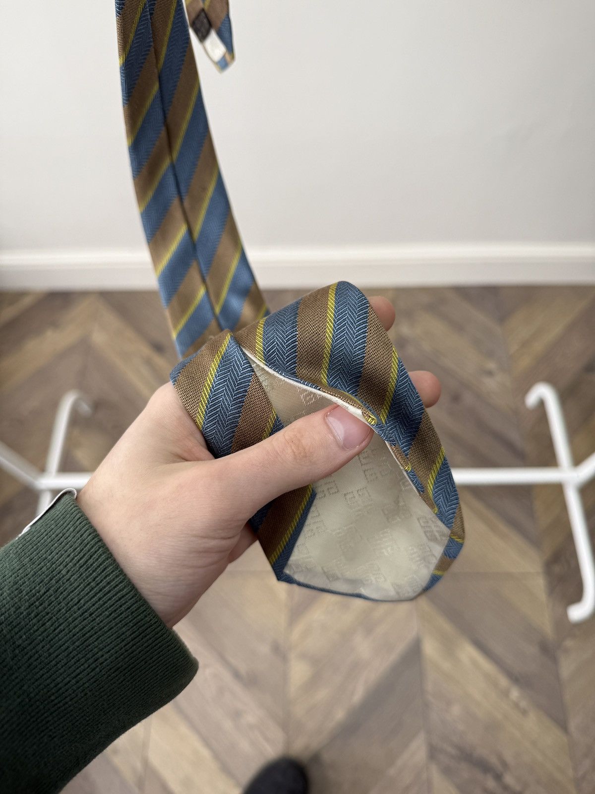 Givenchy Vintage Givenchy Gentleman Paris Silk Tie Striped Size ONE SIZE - 6 Thumbnail