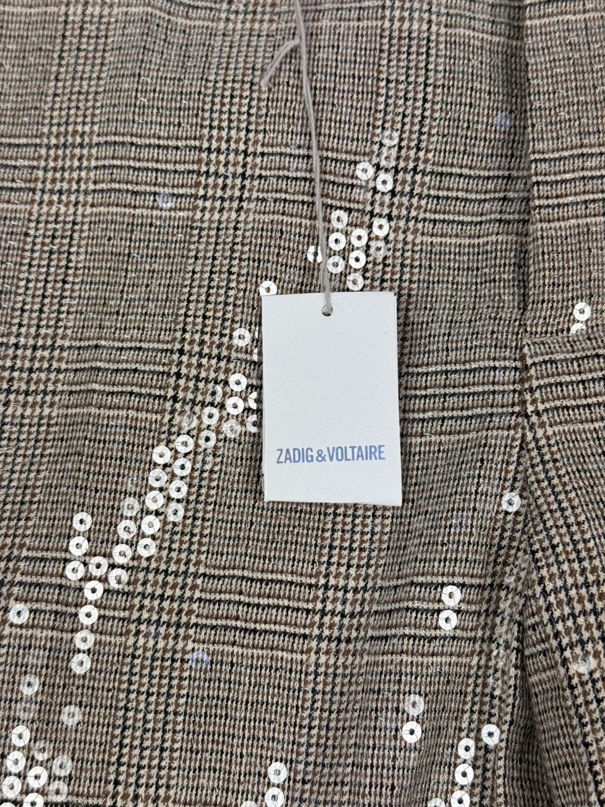 Zadig & Voltaire New! Zadig&Voltaire Peter Car Sequin Beige Women’s Pants Size 26" / US 2 / IT 38 - 16 Thumbnail
