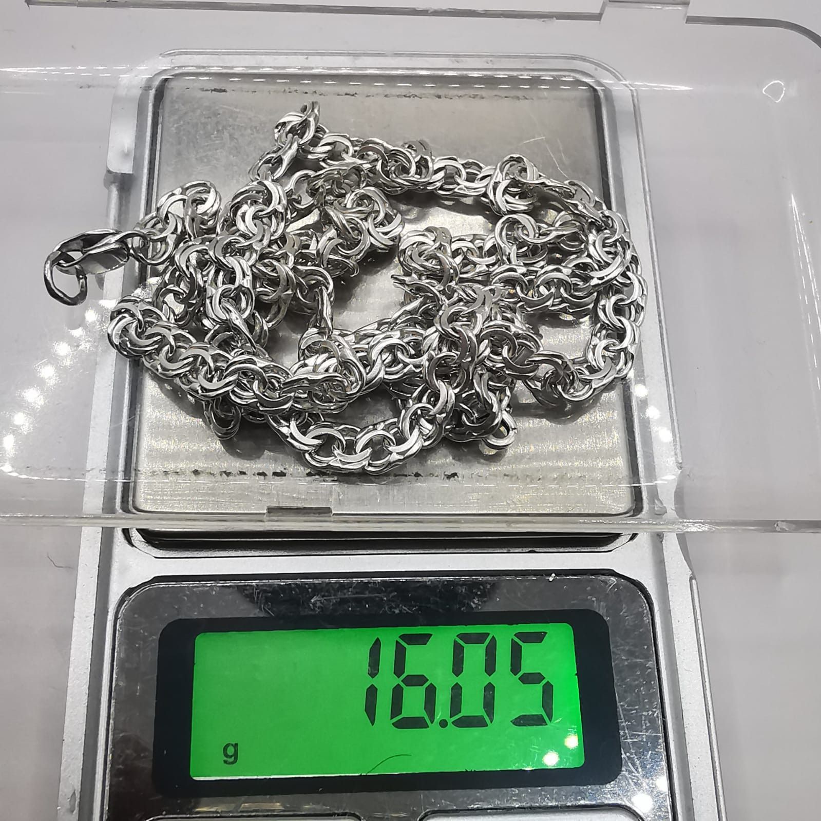 Sterling Silver Vintage Chain,925 Sterling Silver,Signed ,Handmade 16,05g Size ONE SIZE - 7 Thumbnail
