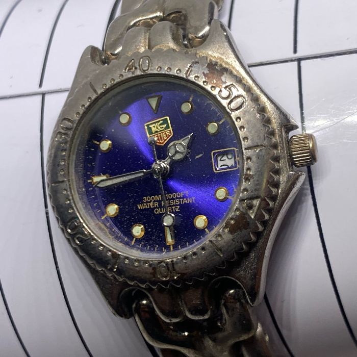 tag heuer blue face ladies watch