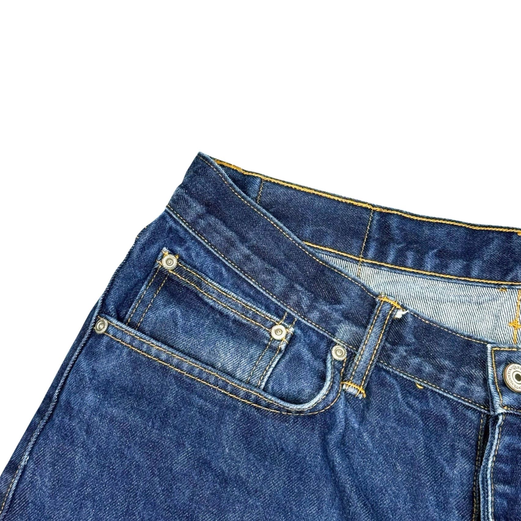 Gustin VINTAGE Gustin Jeans USA Straight 36 x 28 Men's Blue Denim 5-Pocket Cotton Regular Button 1990s Size US 36 / EU 52 - 4 Thumbnail