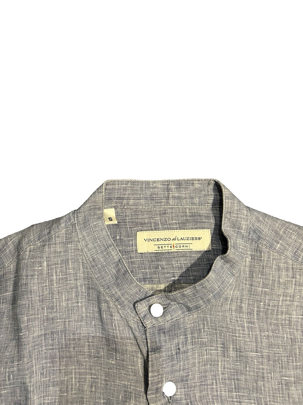 Other Vincenzo de Lauziers Collarless Linen Shirt Size US S / EU 44-46 / 1 - 2 Thumbnail