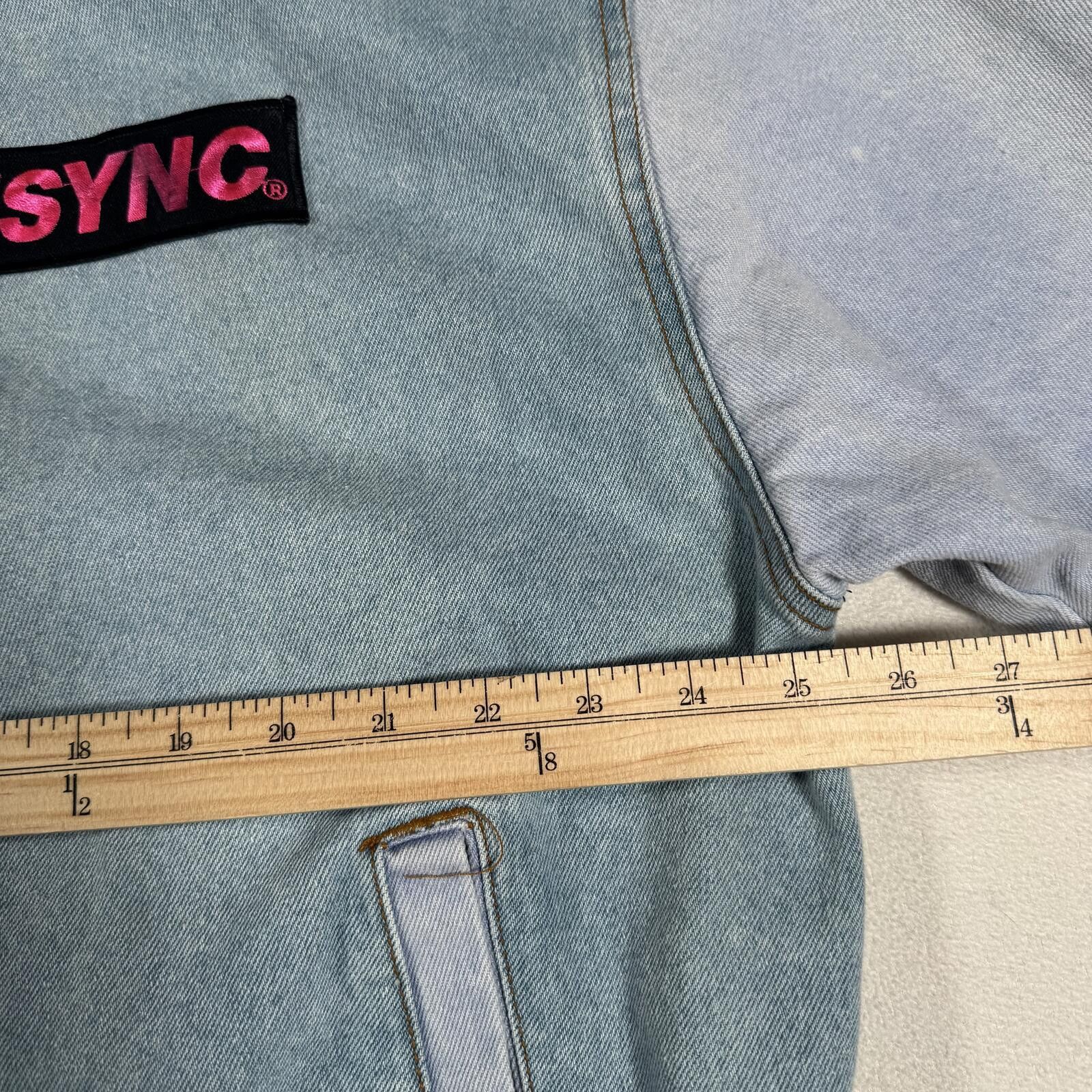 Vintage Vintage Denim Light Wash Denim Nsync patch Bomber Jacket Size US XL / EU 56 / 4 - 5 Thumbnail