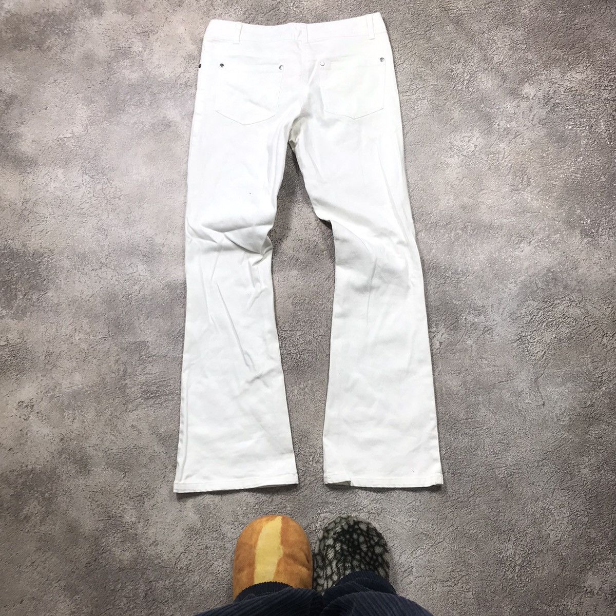 Vintage Y2K Distressed Flared Jeans Streetwear Wide Leg 30