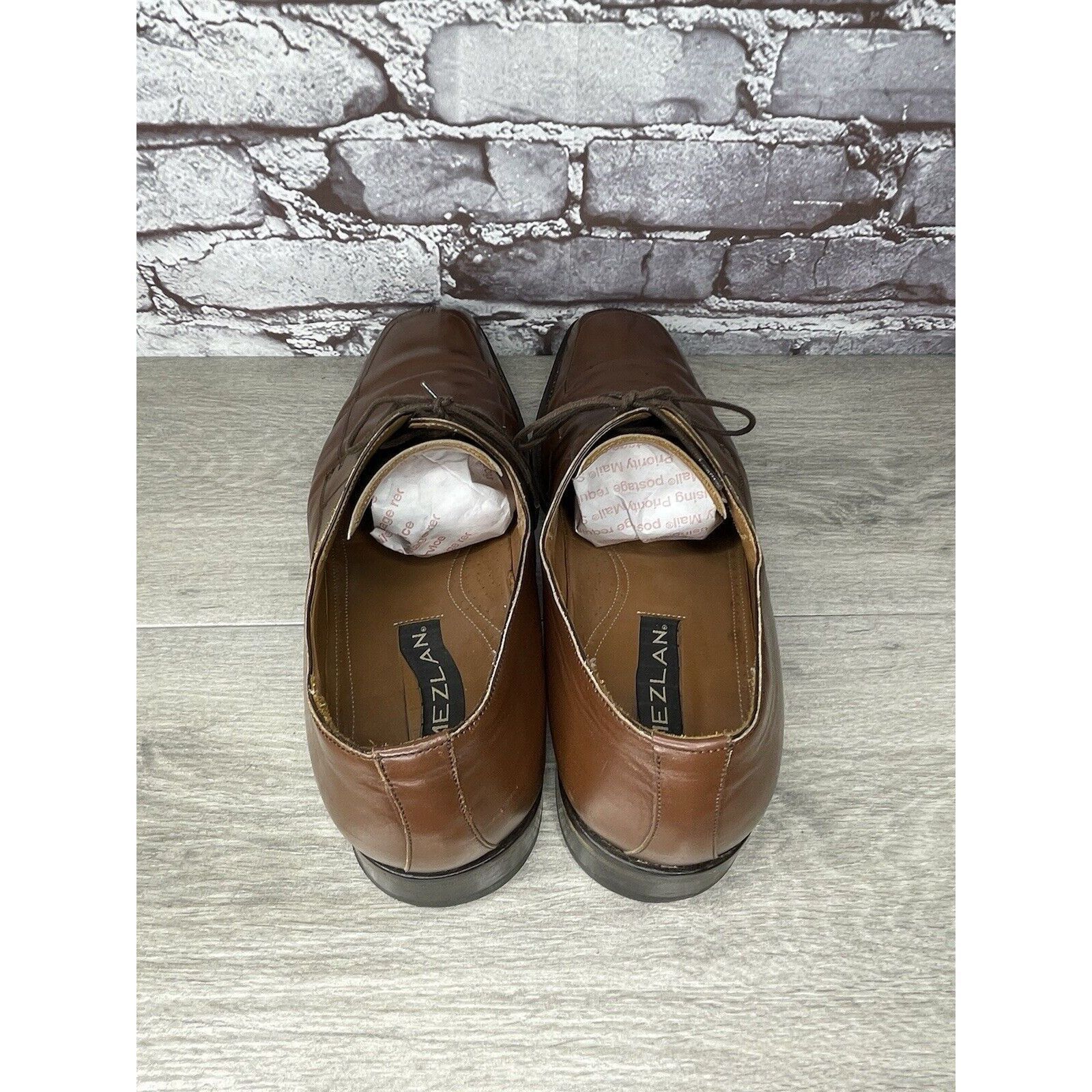 Mezlan Mezlan Carmichael Brown Leather LaceUp Oxfords Square Toe Dr Size US 12 / EU 45 - 5 Thumbnail