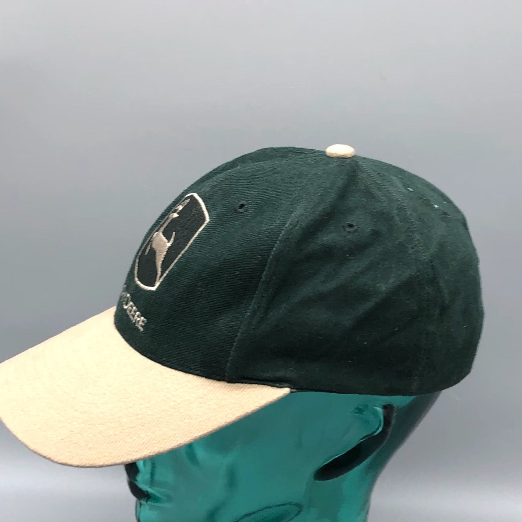 Vintage VINTAGE John Deere Hat Cap Snap Back Green Tan Trucker Base Ball Dad Farm Adult Size ONE SIZE - 5 Thumbnail
