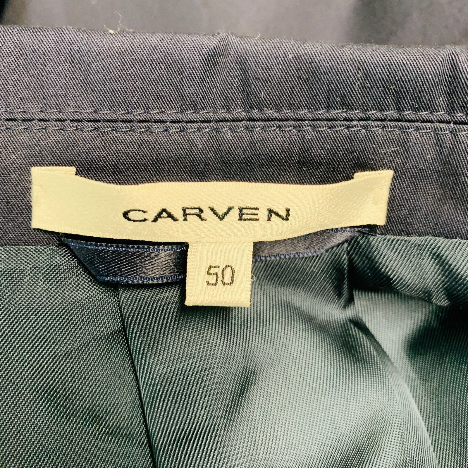Carven CARVEN Size 40 Navy Cotton Single Breasted Jacket Size US L / EU 52-54 / 3 - 4 Thumbnail
