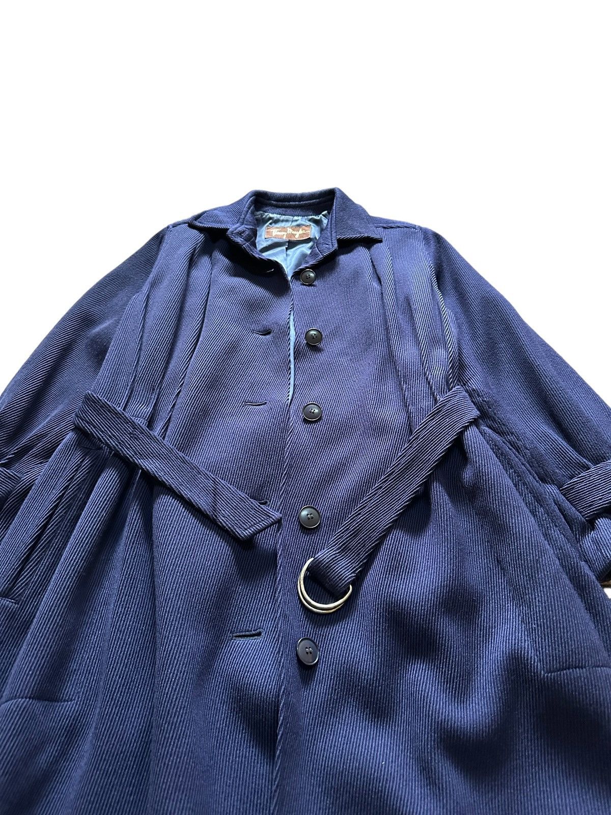Thierry Mugler Vintage Thiery Mugler Wool Belten Coat Winter Long Jacket Size M / US 6-8 / IT 42-44 - 6 Thumbnail
