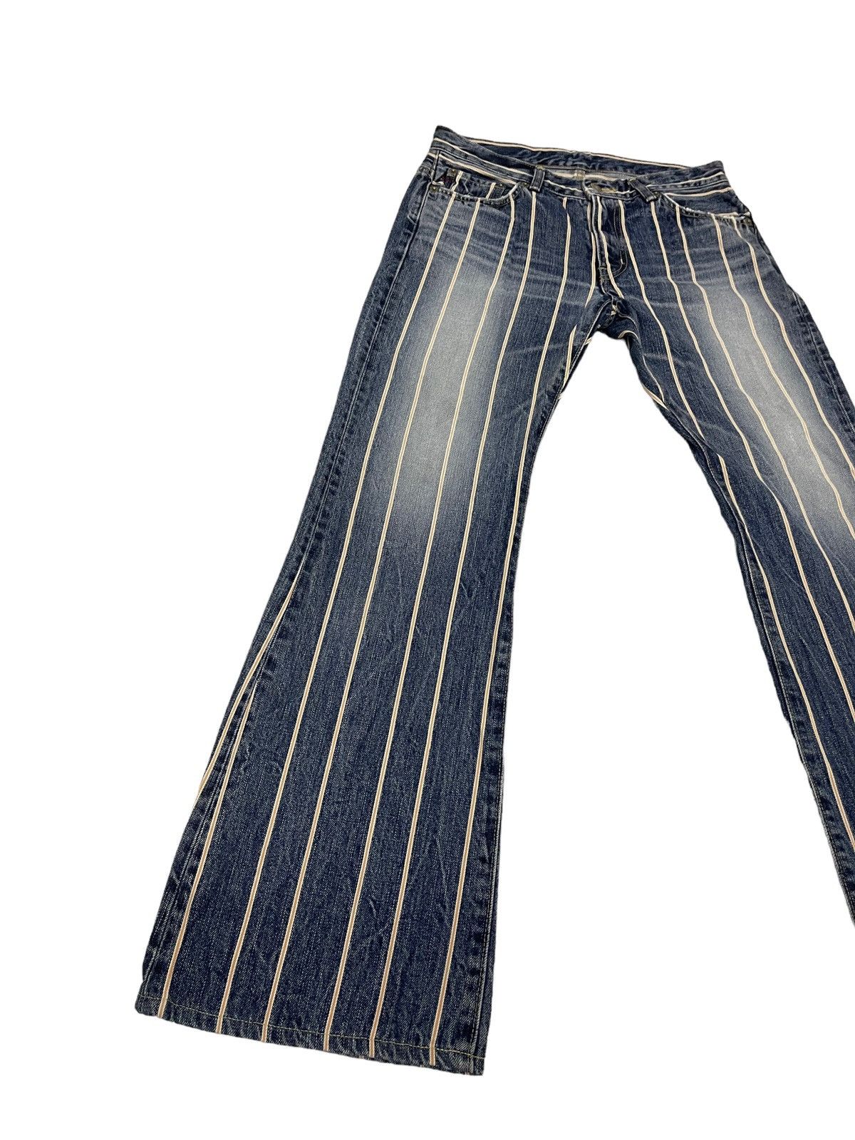 Edwin × Vintage Vintage Edwin Striped Flare Disclosed Denim Jeans Size US 29 - 5 Thumbnail