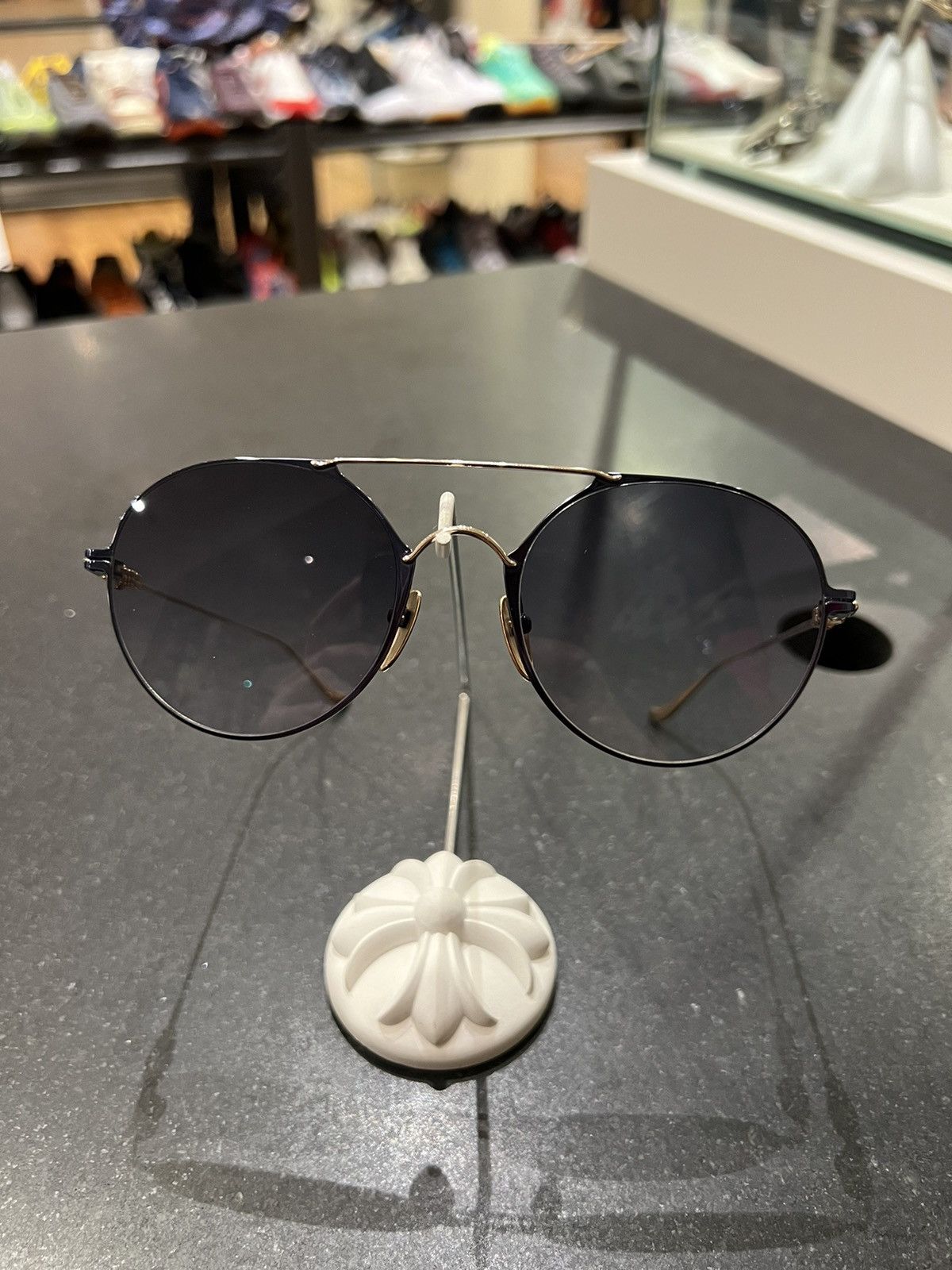 Chrome Hearts Chrome Hearts ‘Pairass’ Gold Sunglasses Size ONE SIZE - 2 Thumbnail
