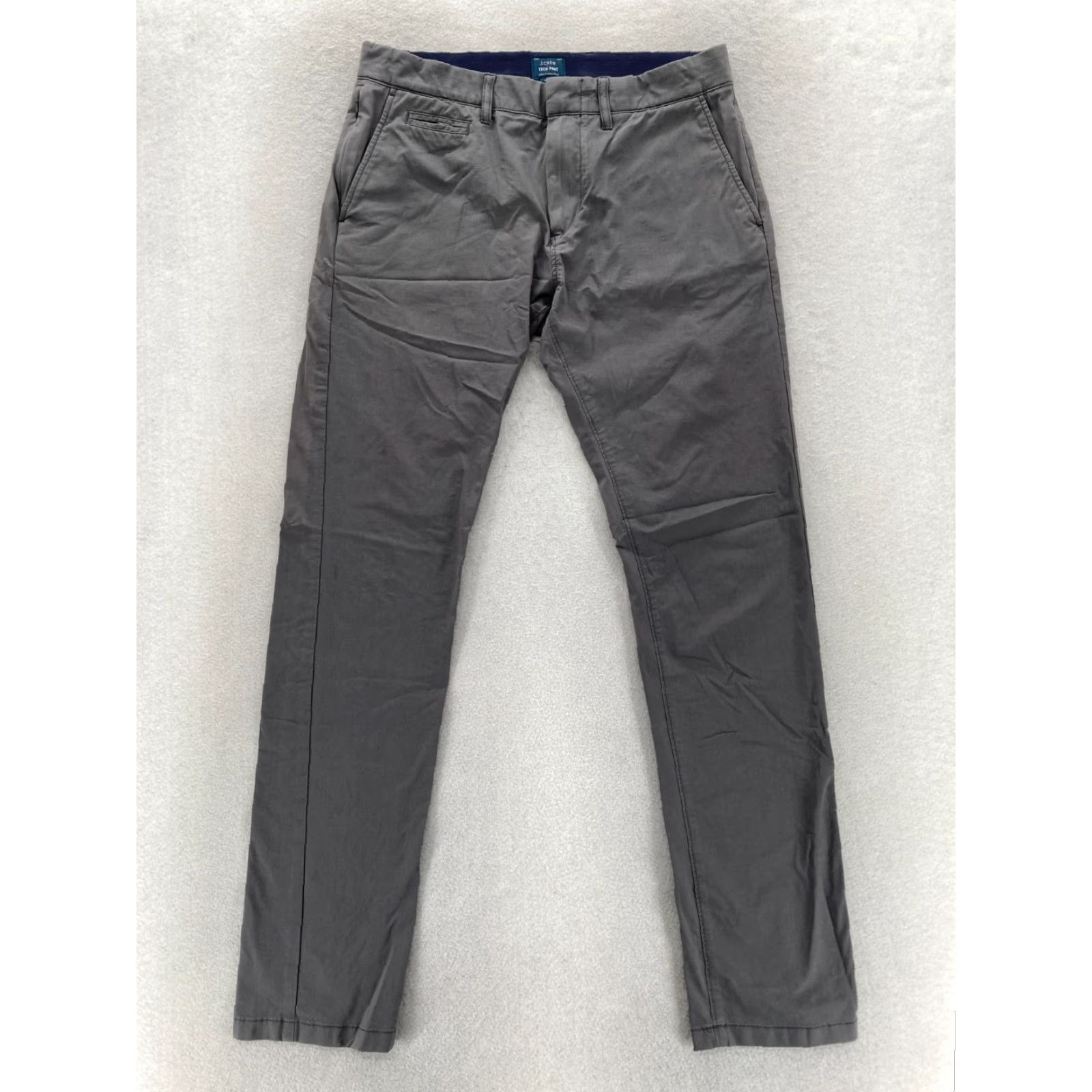 J.Crew J.CREW 484 Slim Tech Pants Mens 28x32 Gray Stretch Preppy Travel Midweight Size US 28 / EU 44 - 2 Thumbnail
