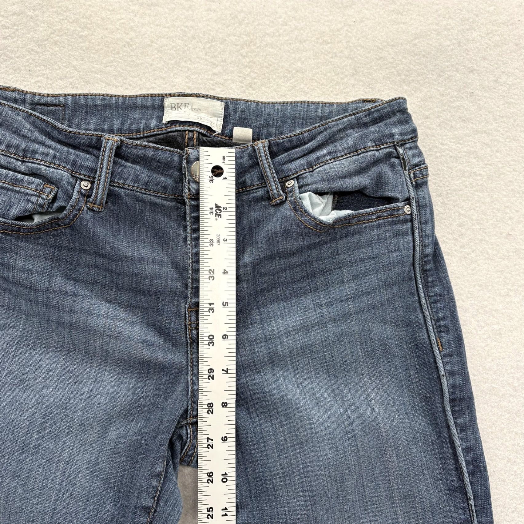 Vintage Buckle BKE Payton Mid Rise Skinny Jeans Womens 27 Blue Stretch Denim Grunge Y2K Size 27" / US 4 / IT 40 - 7 Thumbnail