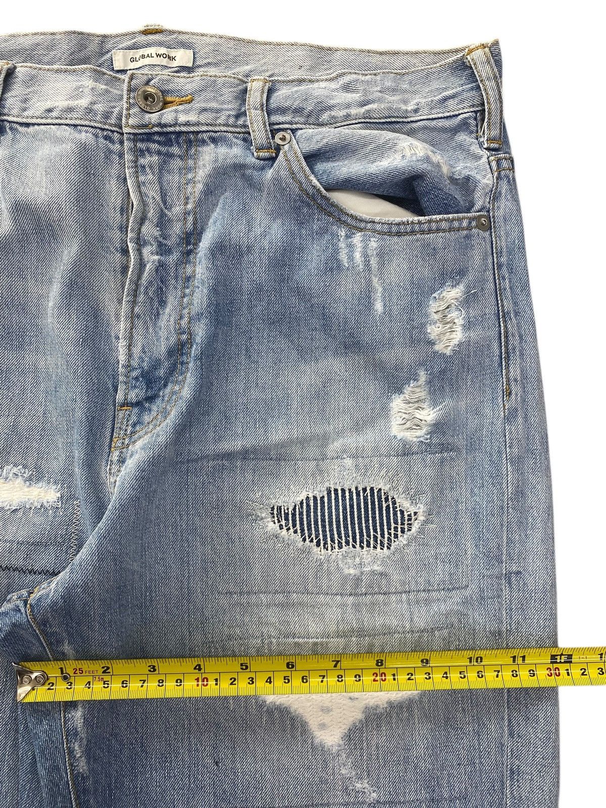 Global Work Global Work with Unique Patches Style Baggy Jeans Size US 34 / EU 50 - 7 Thumbnail
