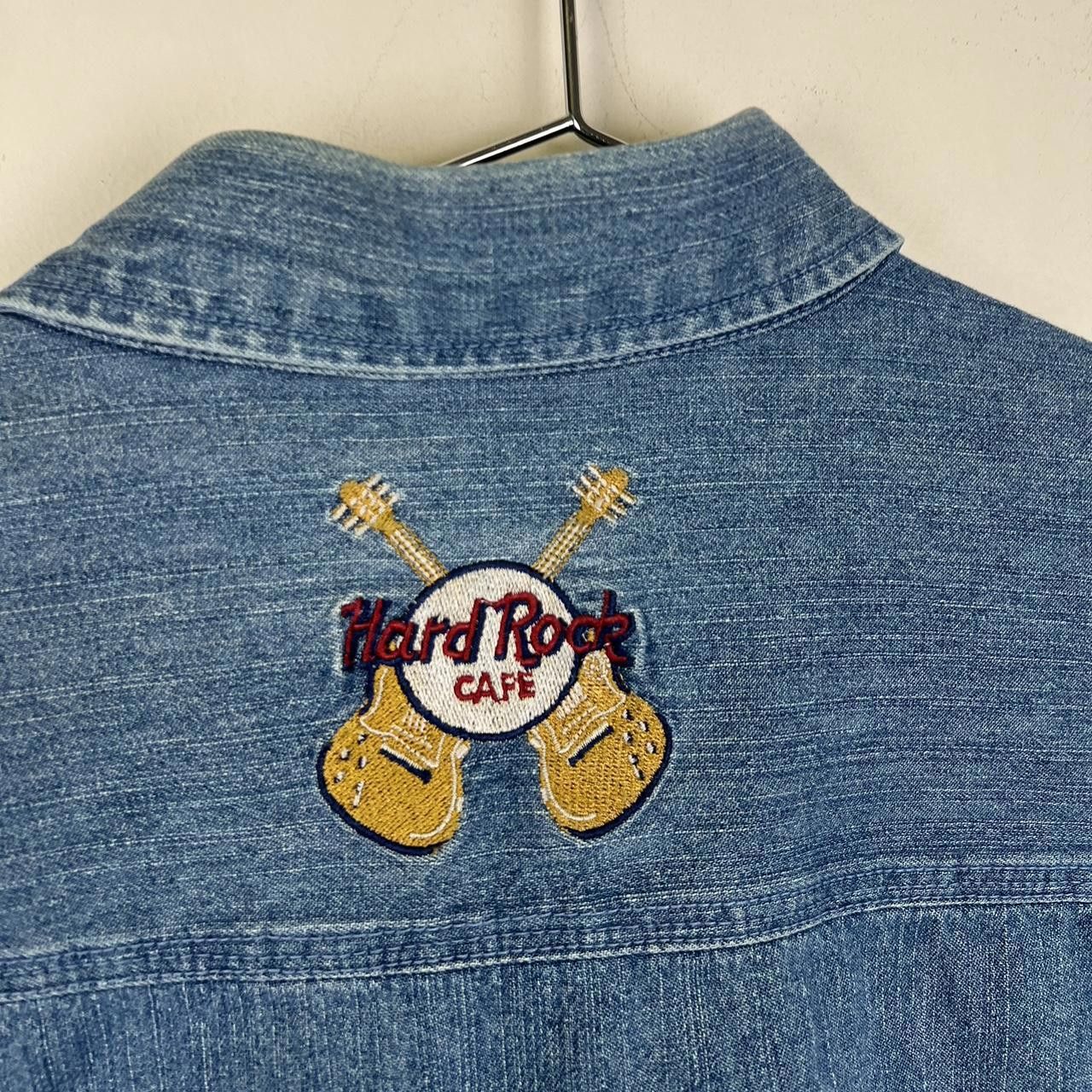 Hard Rock Cafe Vintage Hard Rock Cafe Vintage Denim Shirt 90s Size US XL / EU 56 / 4 - 4 Thumbnail
